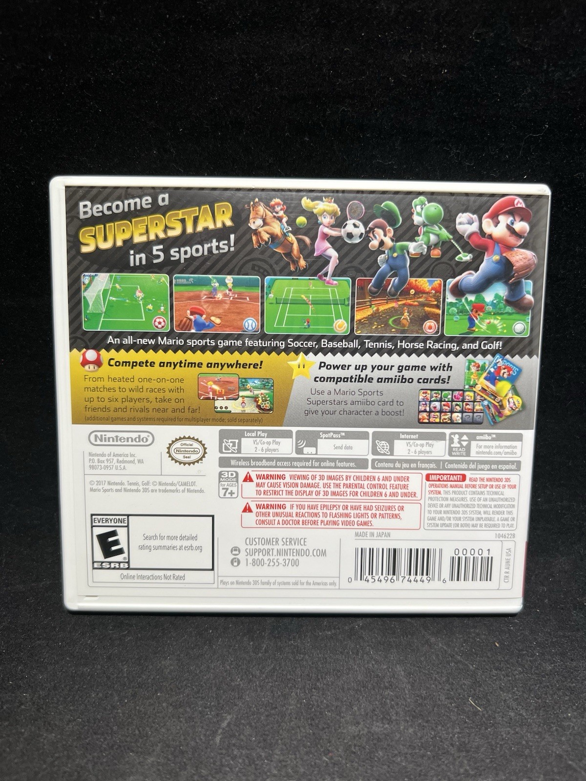 Mario Sports Superstars Nintendo 3DS Game – Case & Inserts Only, No Card