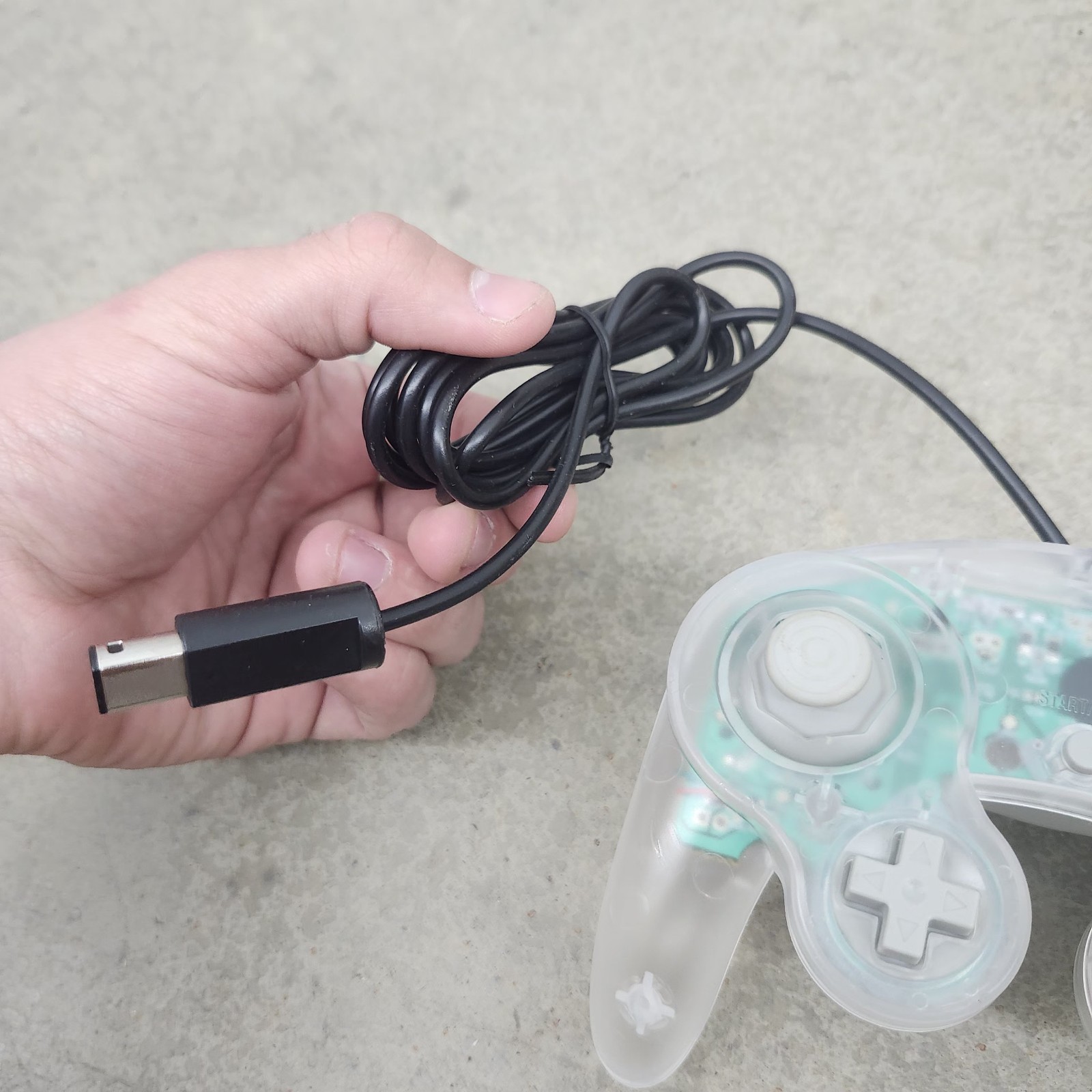 Wired NGC Controller Gamepad For Nintendo GameCube GC & Wii U Console CLEAR