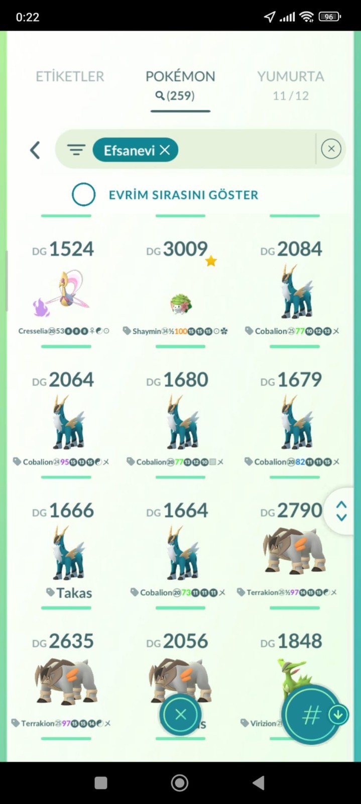 Pokémon Go Acc level 72 lvl – Hundo Shaymin 100iv – iv100 10 Legend