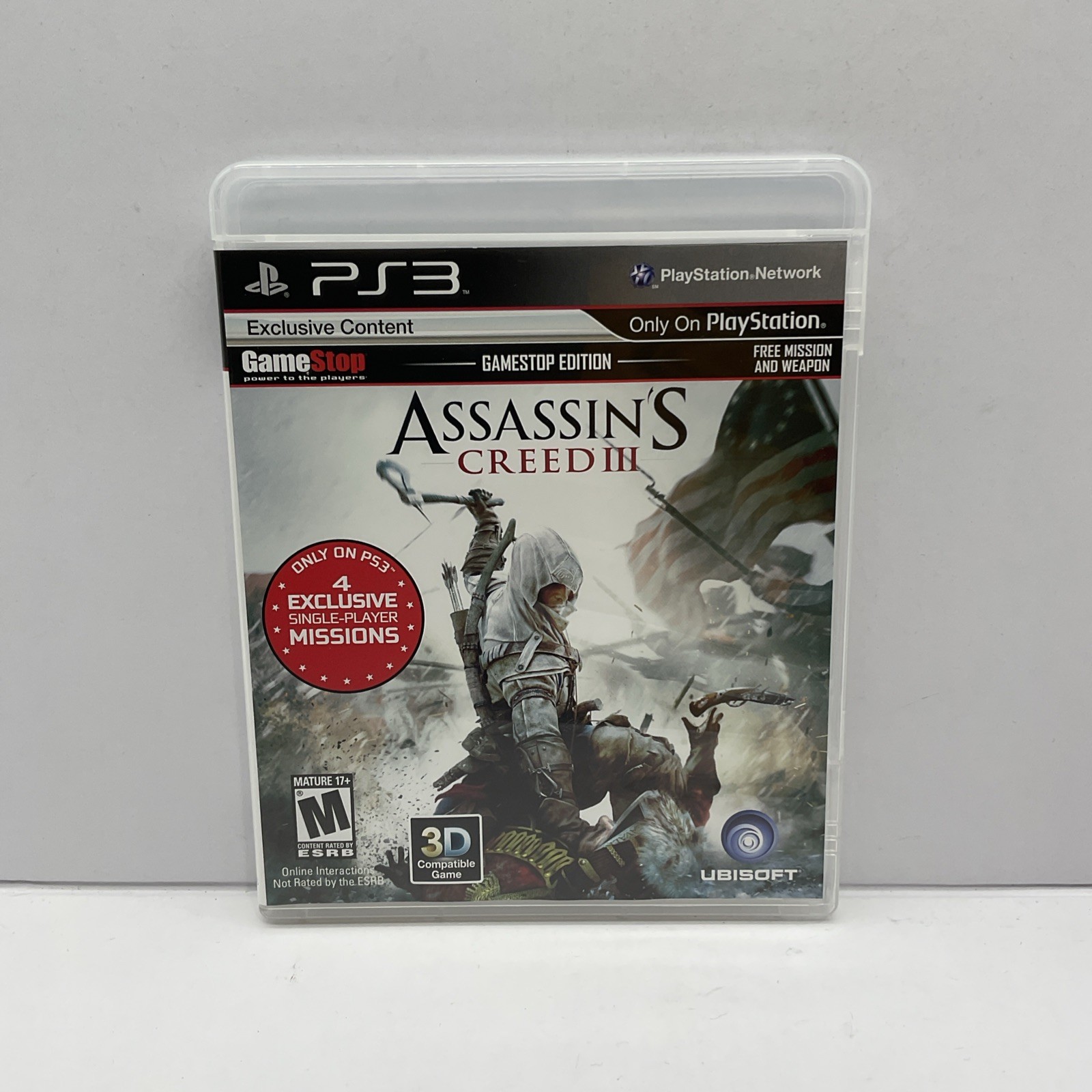 Assassin’s Creed III GameStop Edition (PS3)Tested & Complete|Ex Cond|Free Ship