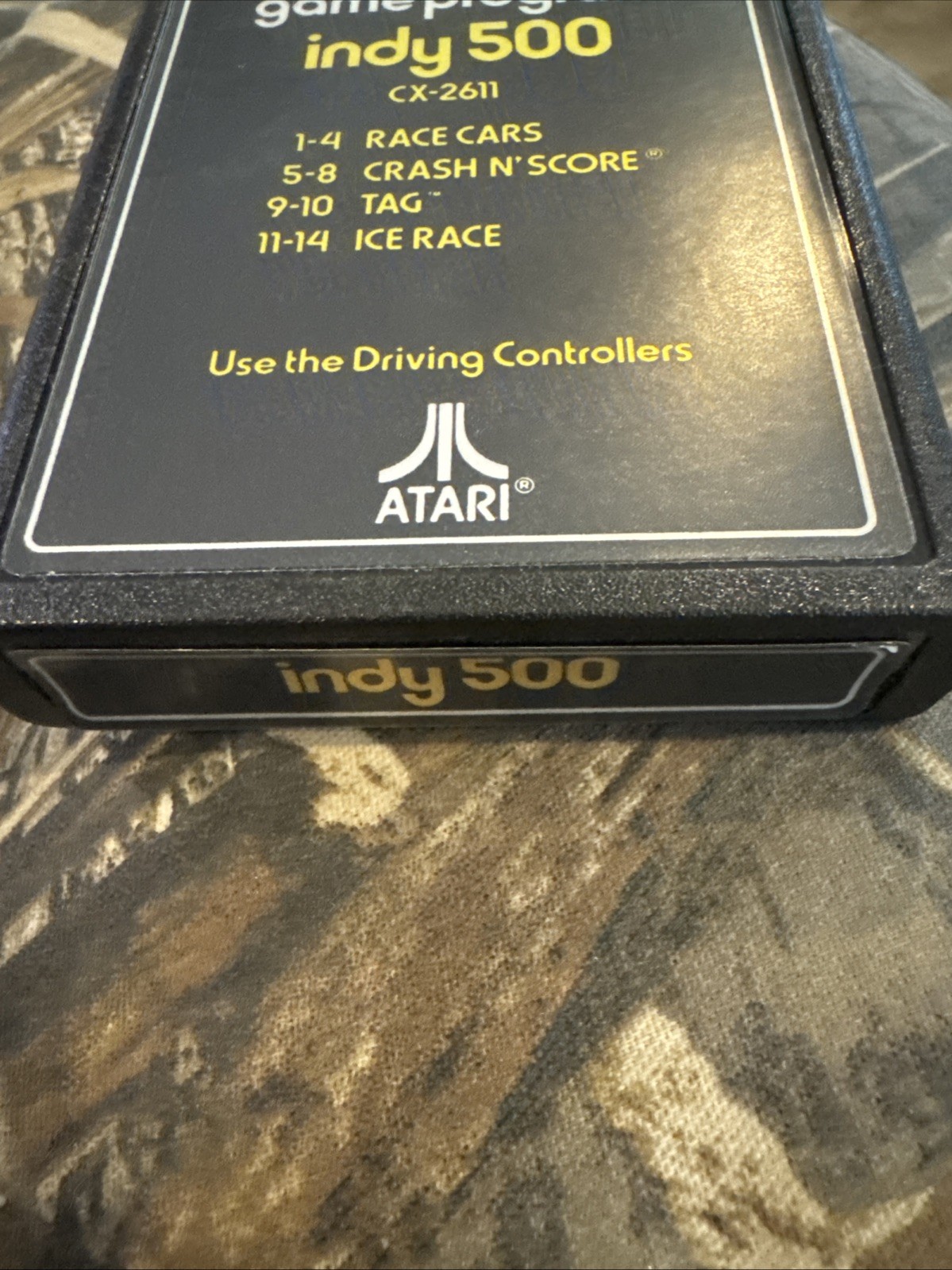 Indy 500 Vintage Atari 2600 Game Cartridge GOLD LETTERING