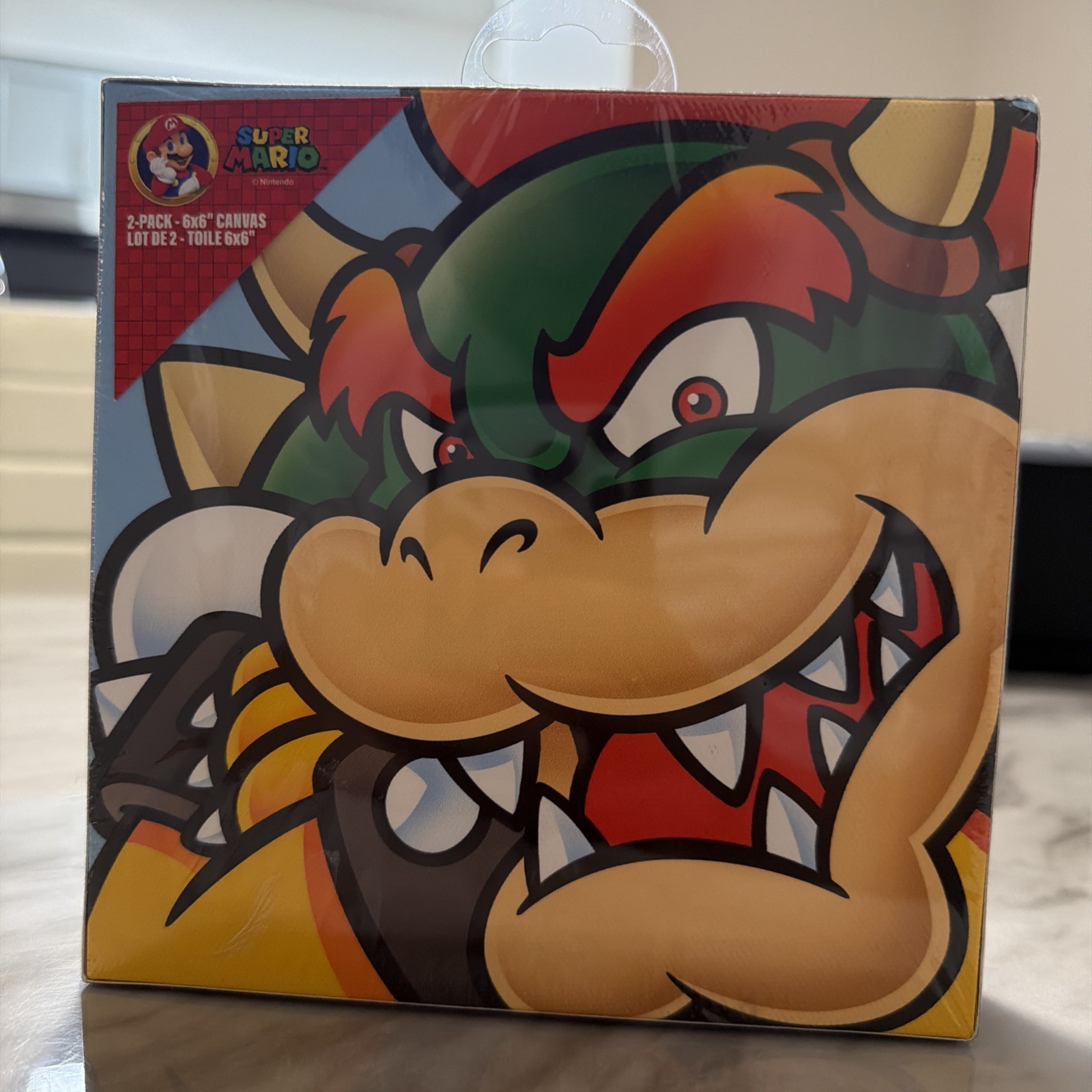 Wario and Bowser 6 x 6 Canvas Pictures By Pyramid Official Nintendo
