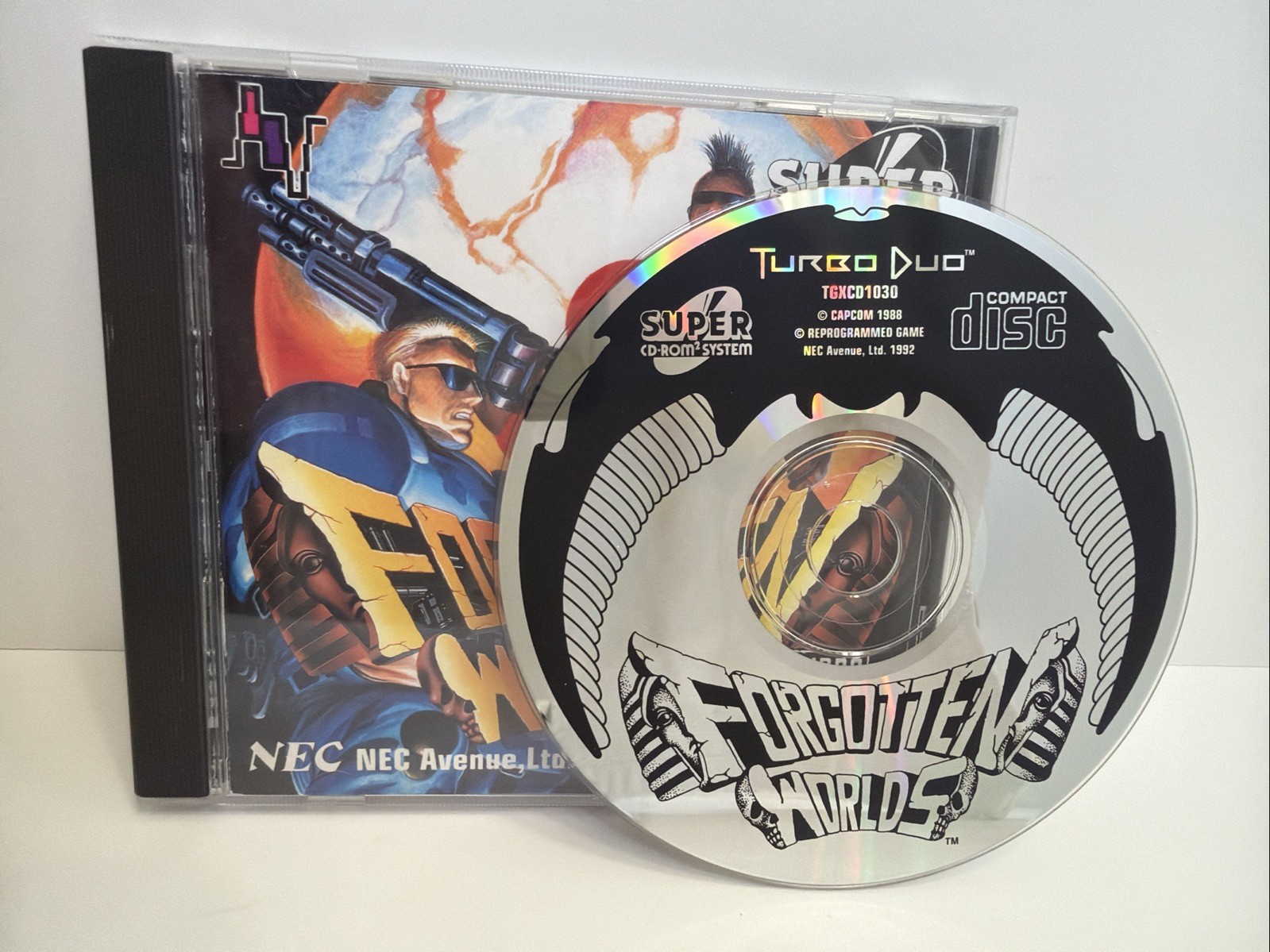 Forgotten Worlds TurboGrafx Super CD Turbo Duo Tested Complete CIB