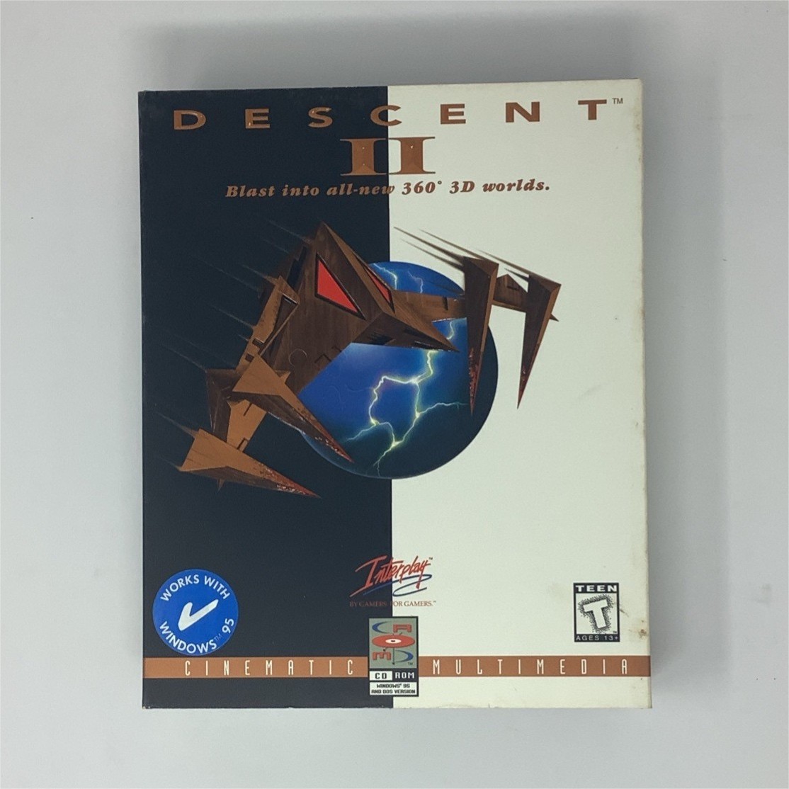 Interplay Productions Descent II PC Action Shooter Big Box Windows 95