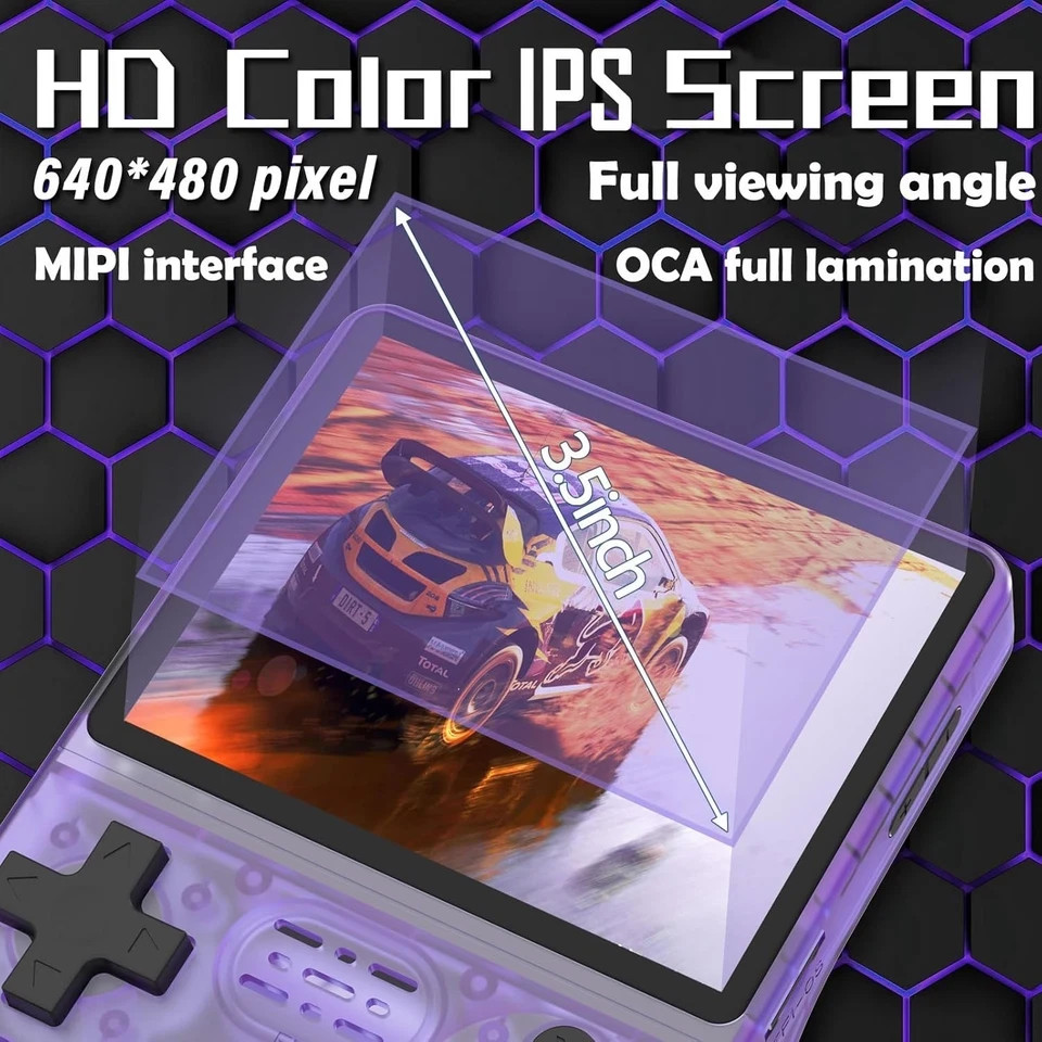R36S Retro Handheld Video RGame Console 64GB 20000+ Games 3.5 Inch IPS Screen US