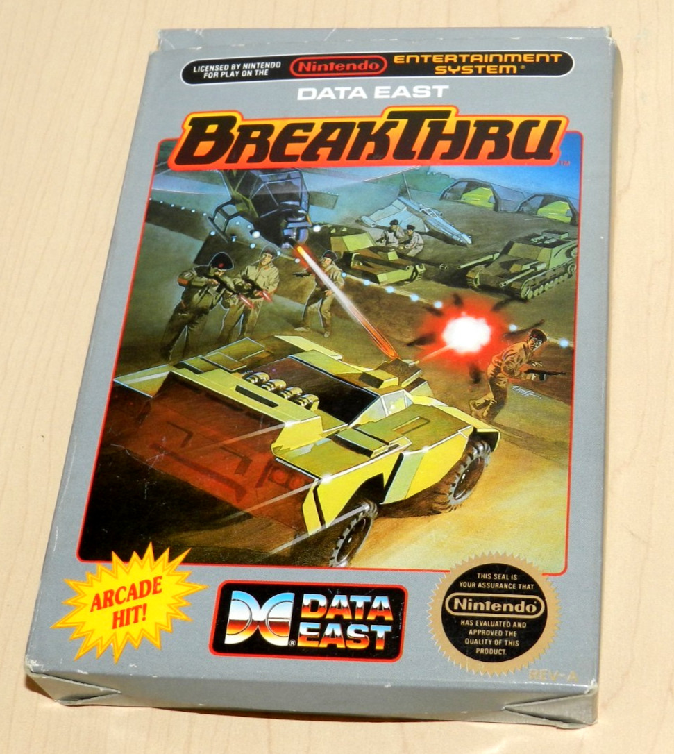 BREAKTHRU NINTENDO NES GAME DATA EAST 1987 COMPLETE
