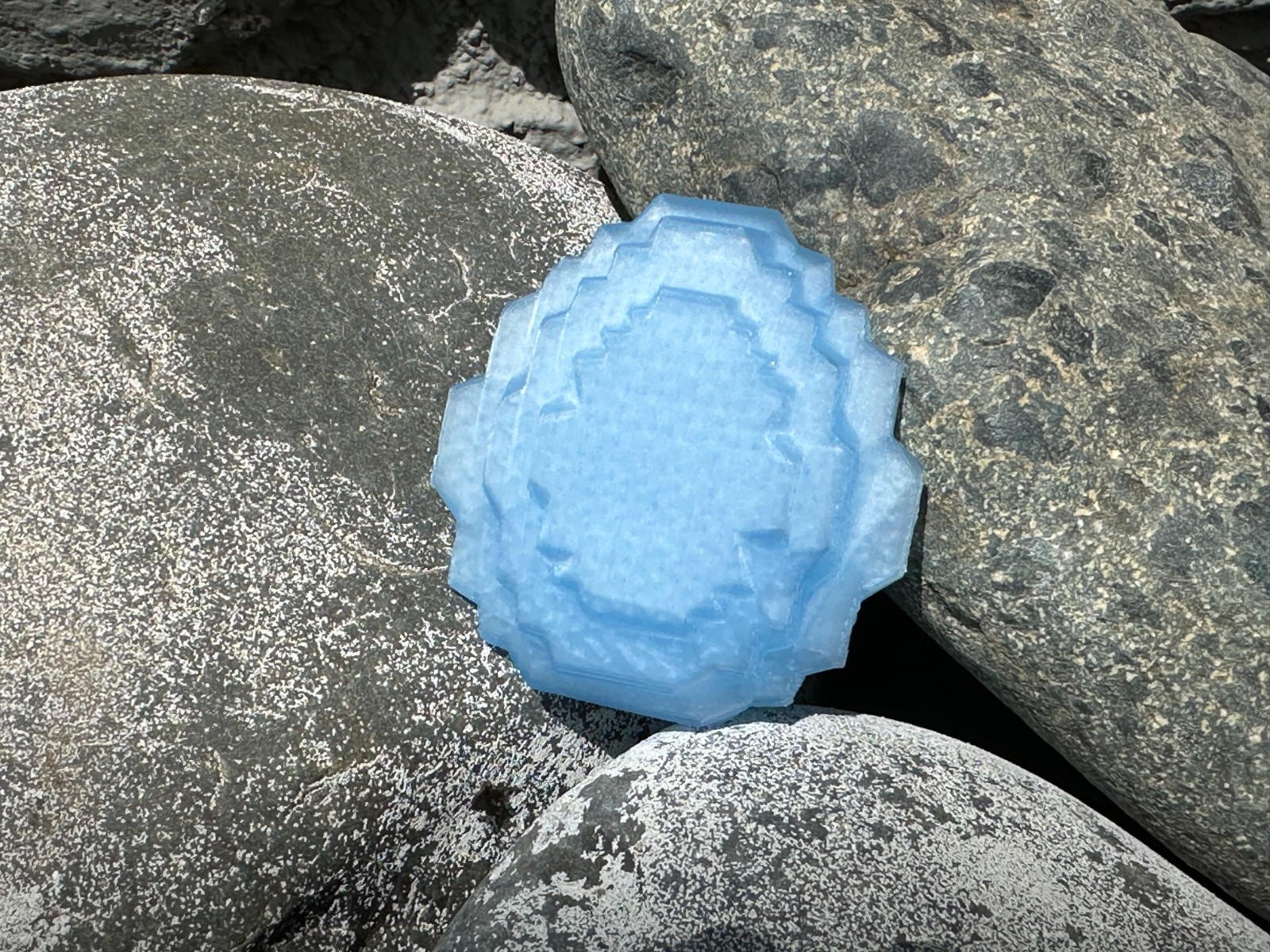 Six Ice Blue Diamonds Inspired by Popular Mining and Crafting Video Games