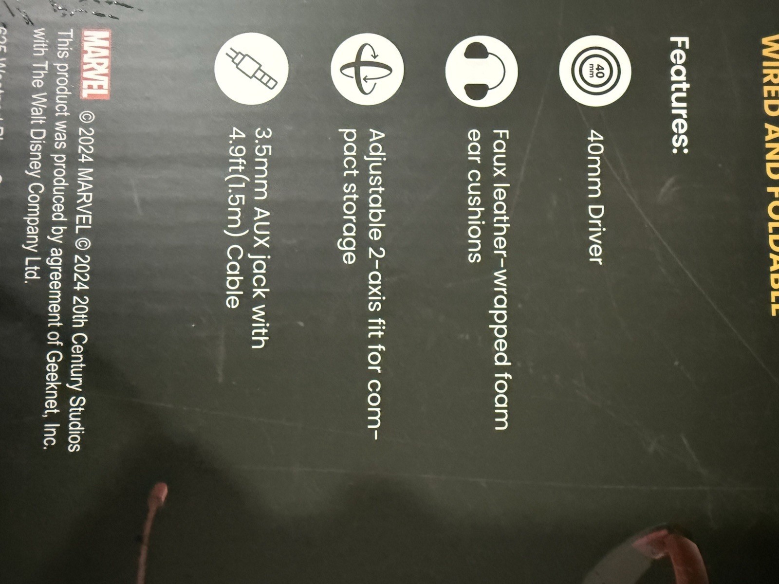 Marvel Deadpool And Wolverine Gaming Headset Wired And Foldable 3.5 Mm Jack