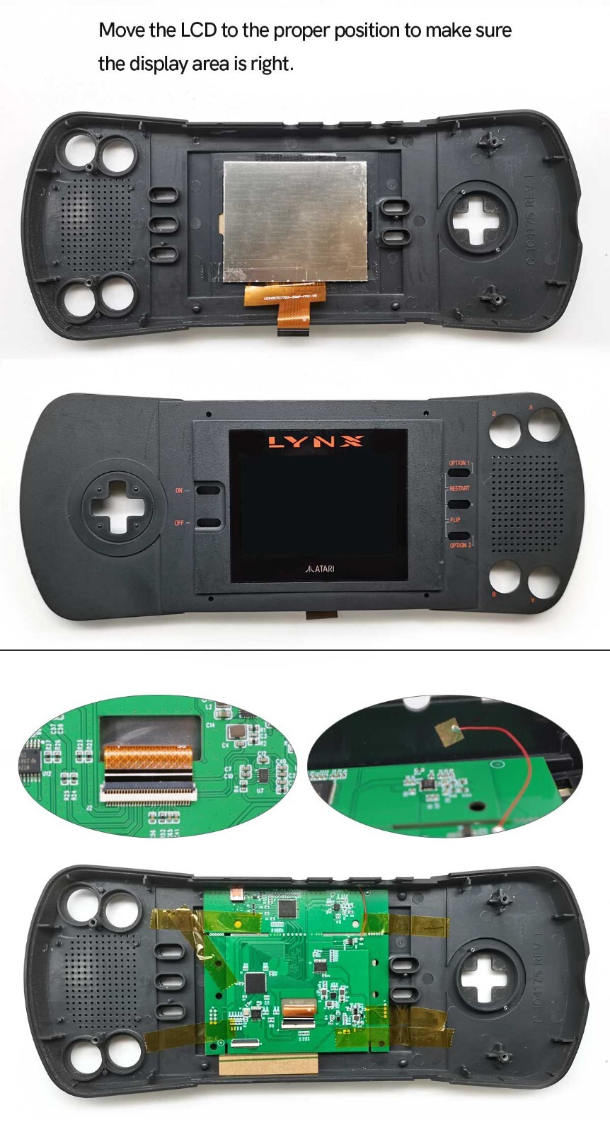 3.5″ 640×480 Retro Pixel IPS LCD Kit 720P HDMI For ATARI LYNX Ⅰ ATARI LYNX 1