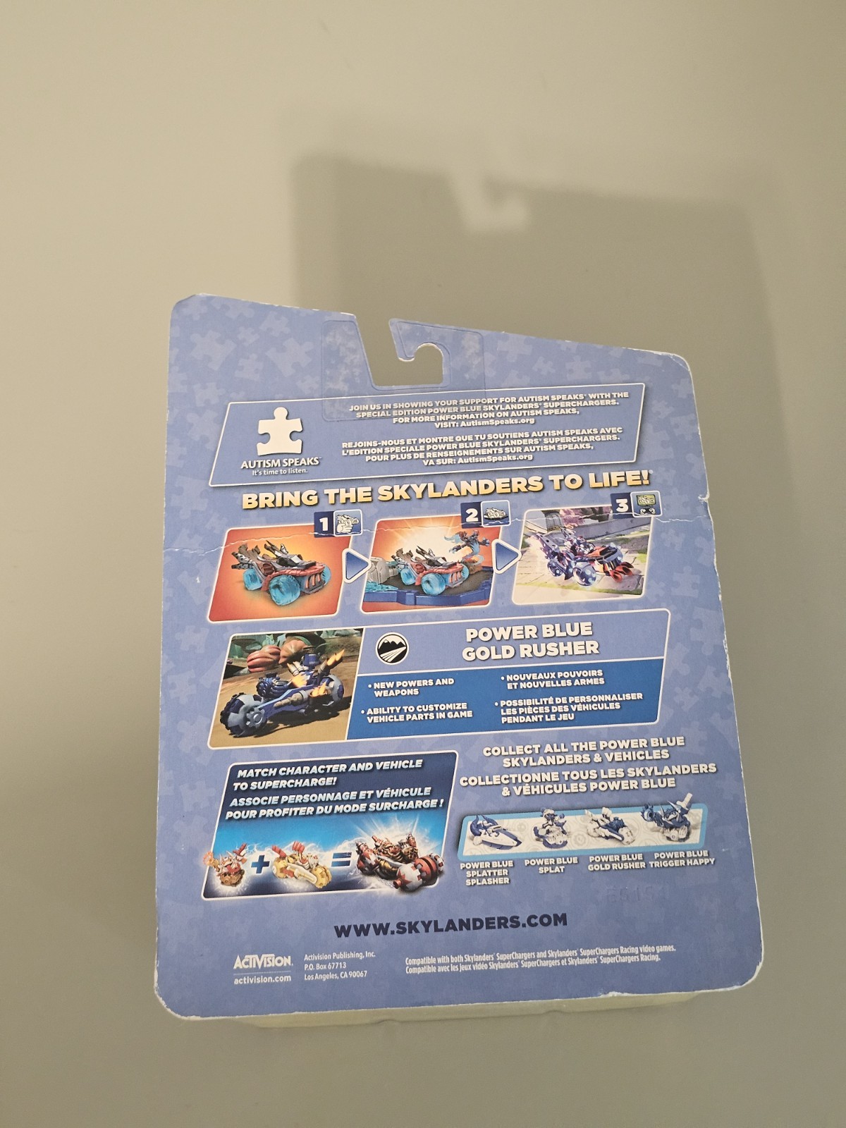 Skylanders Superchargers Gold Rusher Power Blue Vehicle FACTORY SEALED NEW