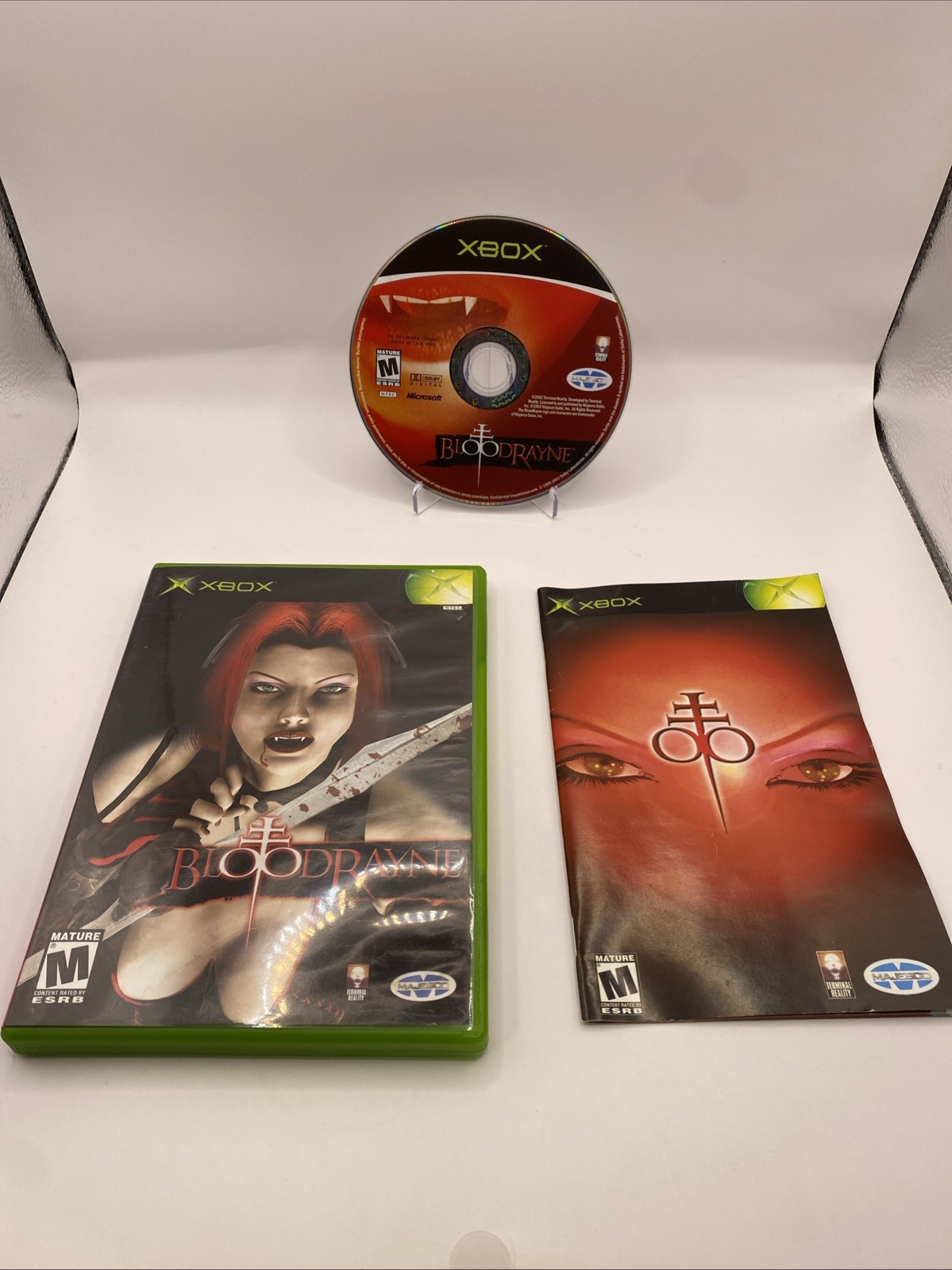 BloodRayne (Microsoft Xbox, 2002, Majesco) Complete Manual Tested Working
