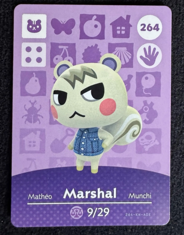Marshal #264: Animal Crossing New Horizons NFC MINI QUICK SHIPPING!