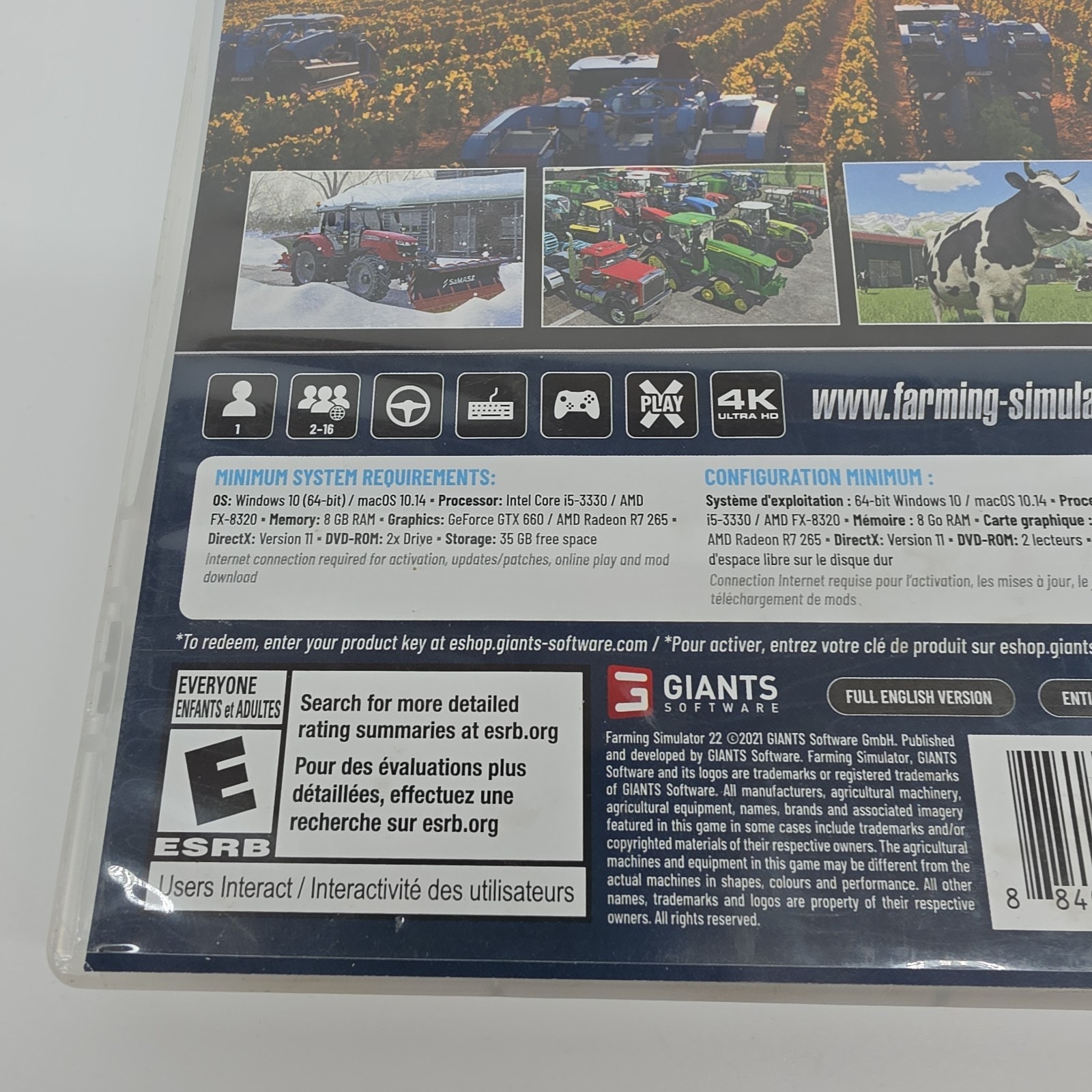 Farming Simulator 22 PC DVD Game 2021 Used + Key w/Manual and 2 Discs