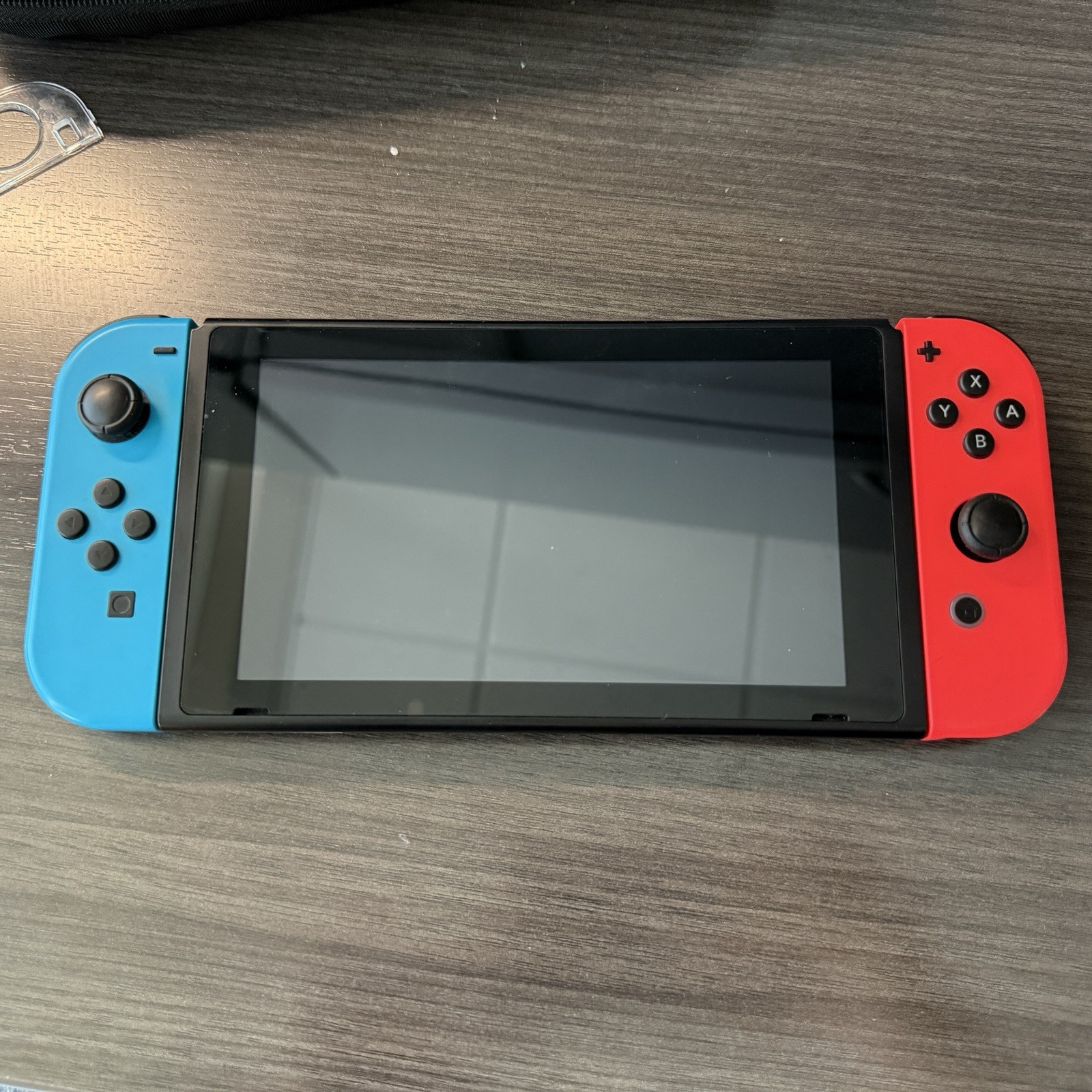 Nintendo Switch HAC-001 Console Neon Blue/Red Joy-Con, Complete Set In Box Xtras