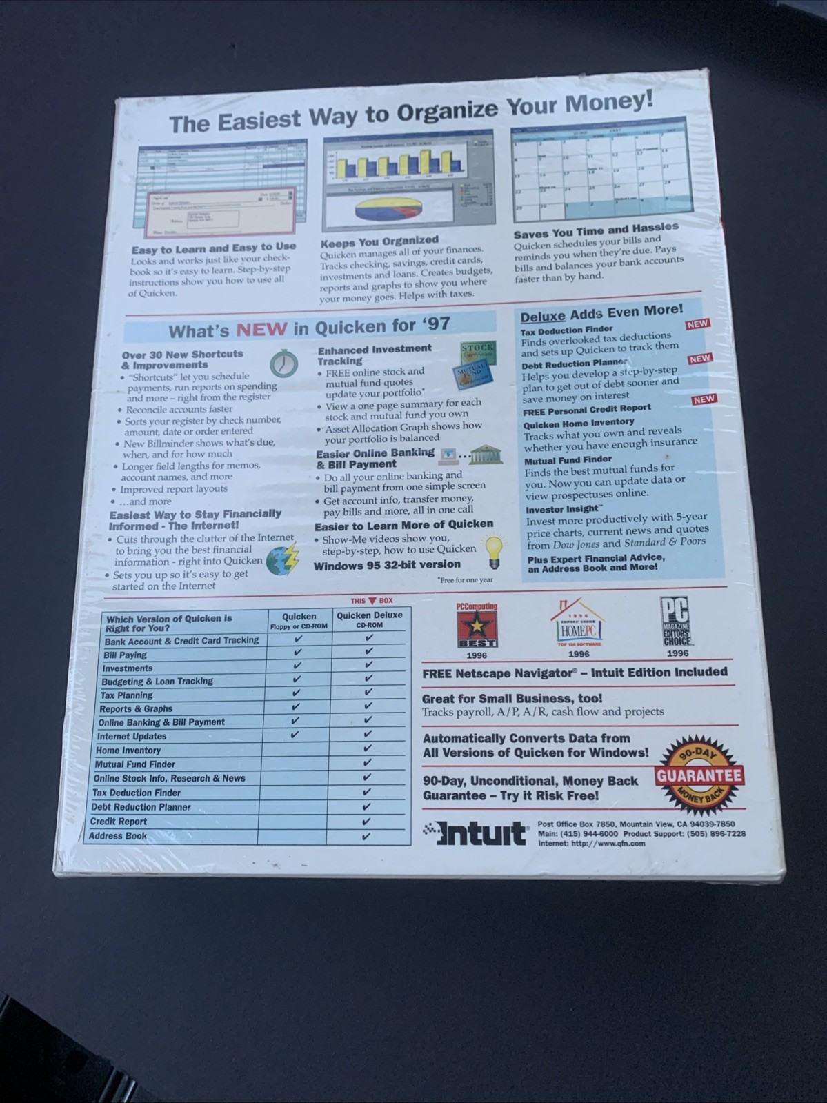 Sealed Quicken Deluxe 97 Windows Business Productivity Win 95 And Win 3.1 Ver