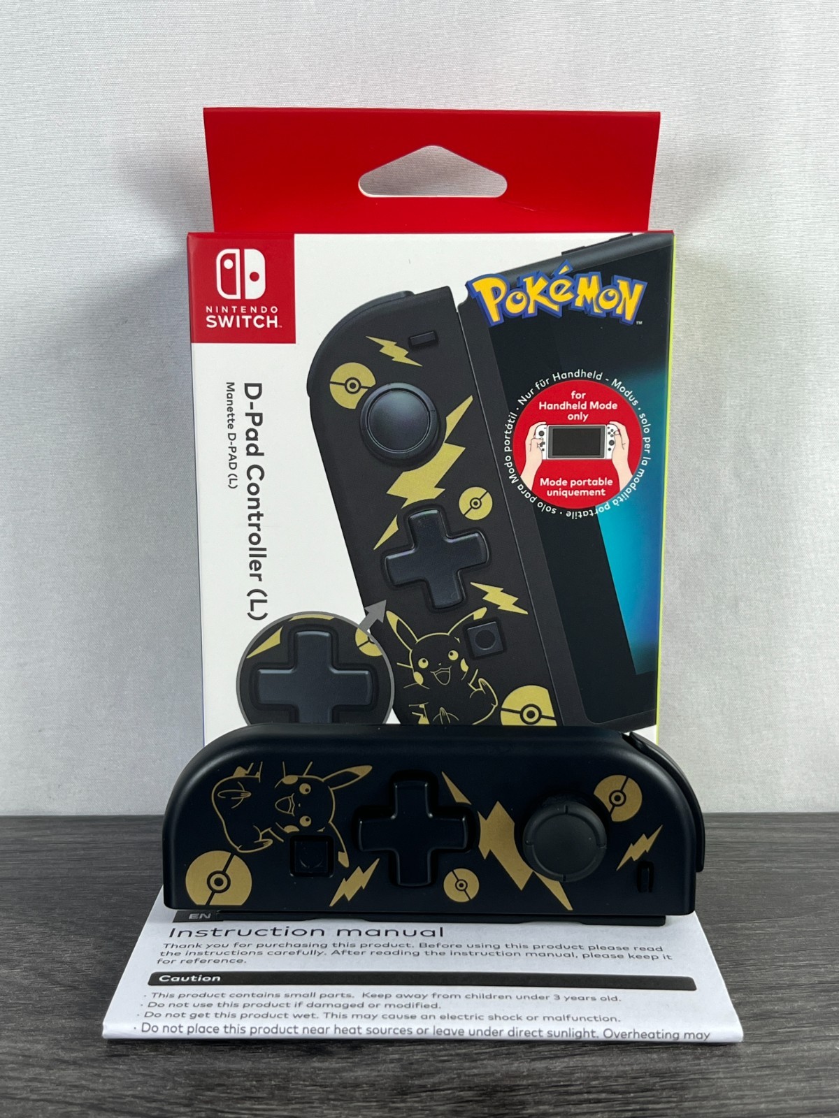 Hori Manette D-Pad Black Handheld Controller (L) For Nintendo Switch 2D Games