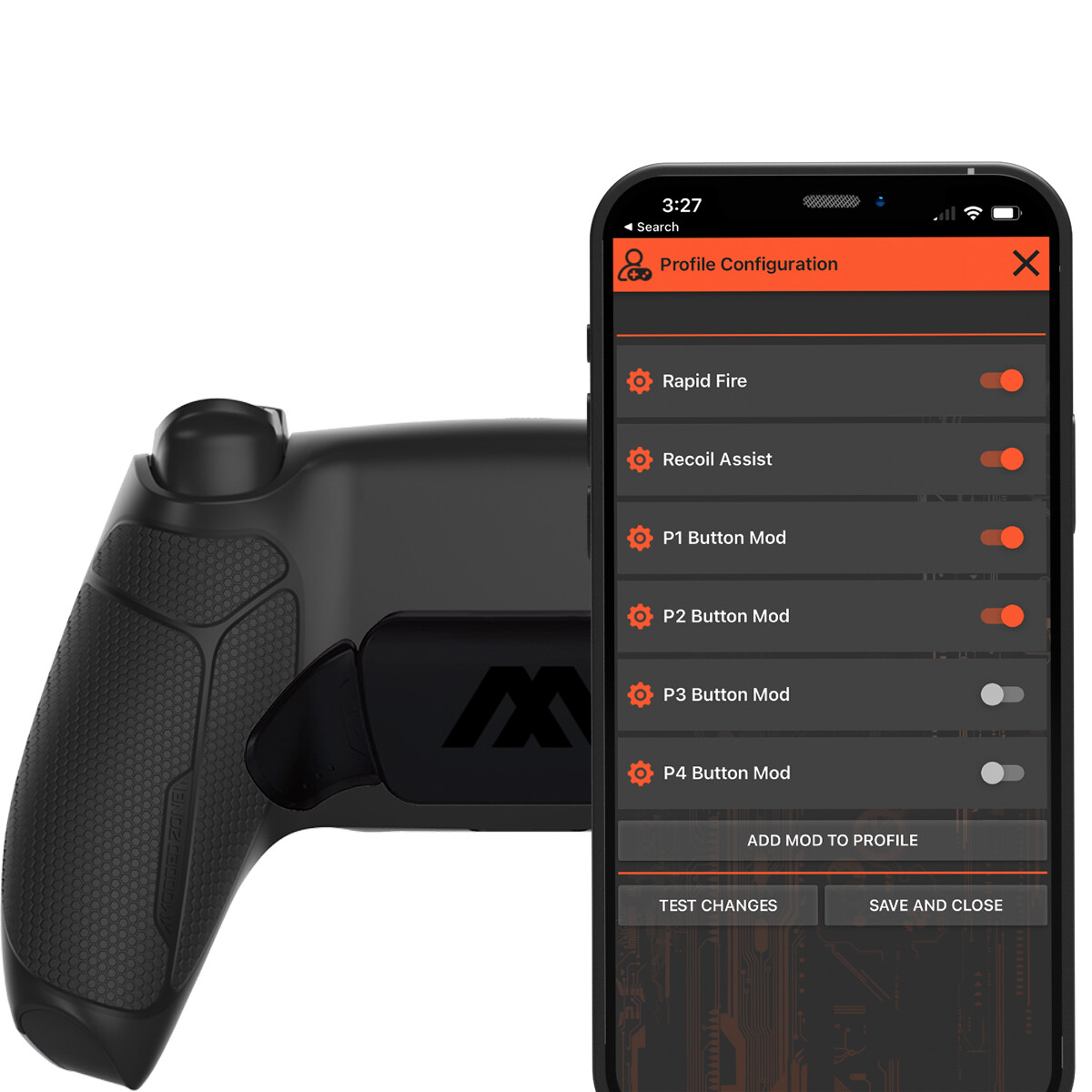 Black MZ Extreme Anti-recoil Modded Controller for PS-5 Paddles Hair Triggers