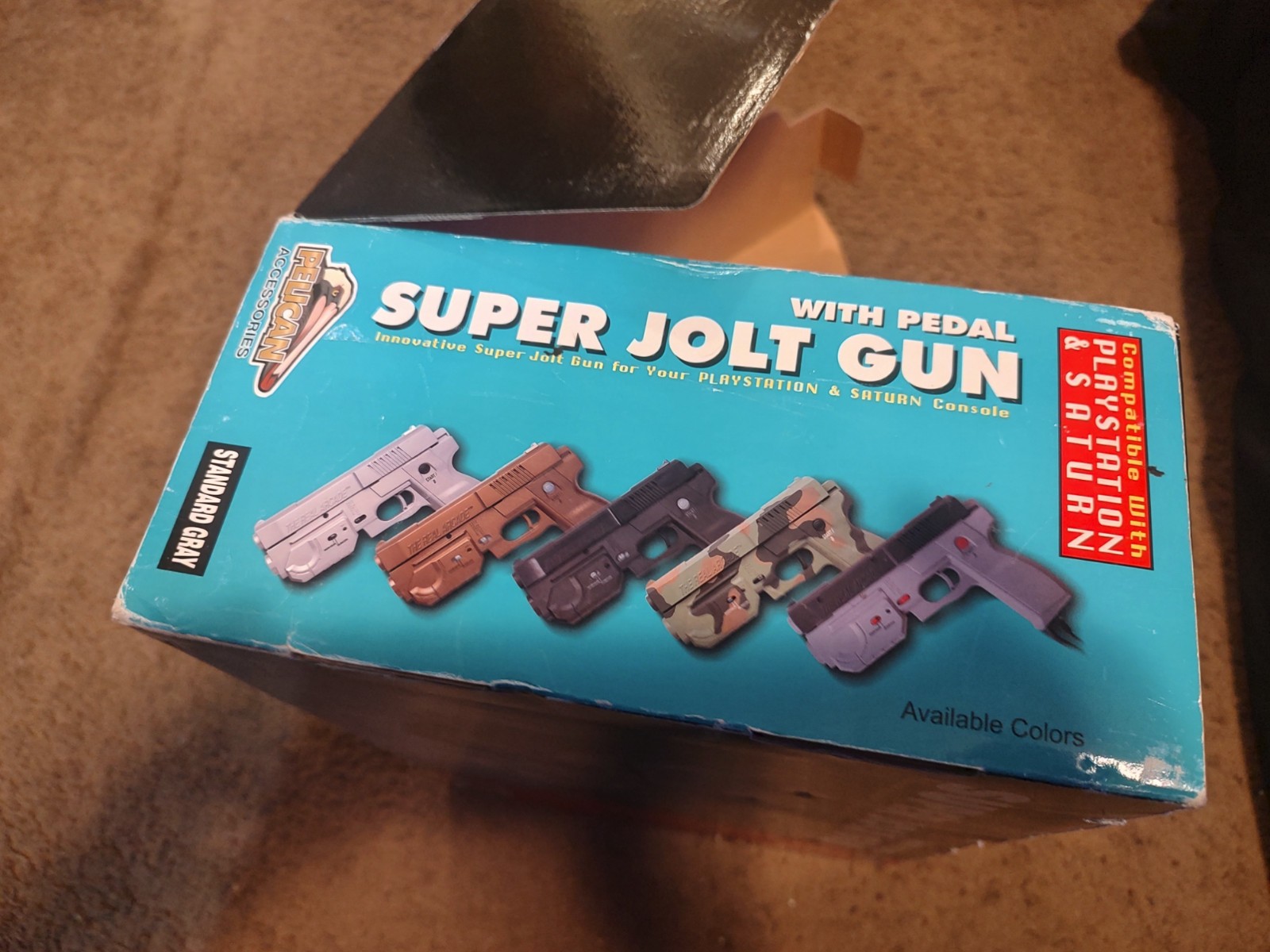 BOX / PARTS NO-LightGun Guncon Pelican Super Jolt Pedal PlayStation Sega Saturn