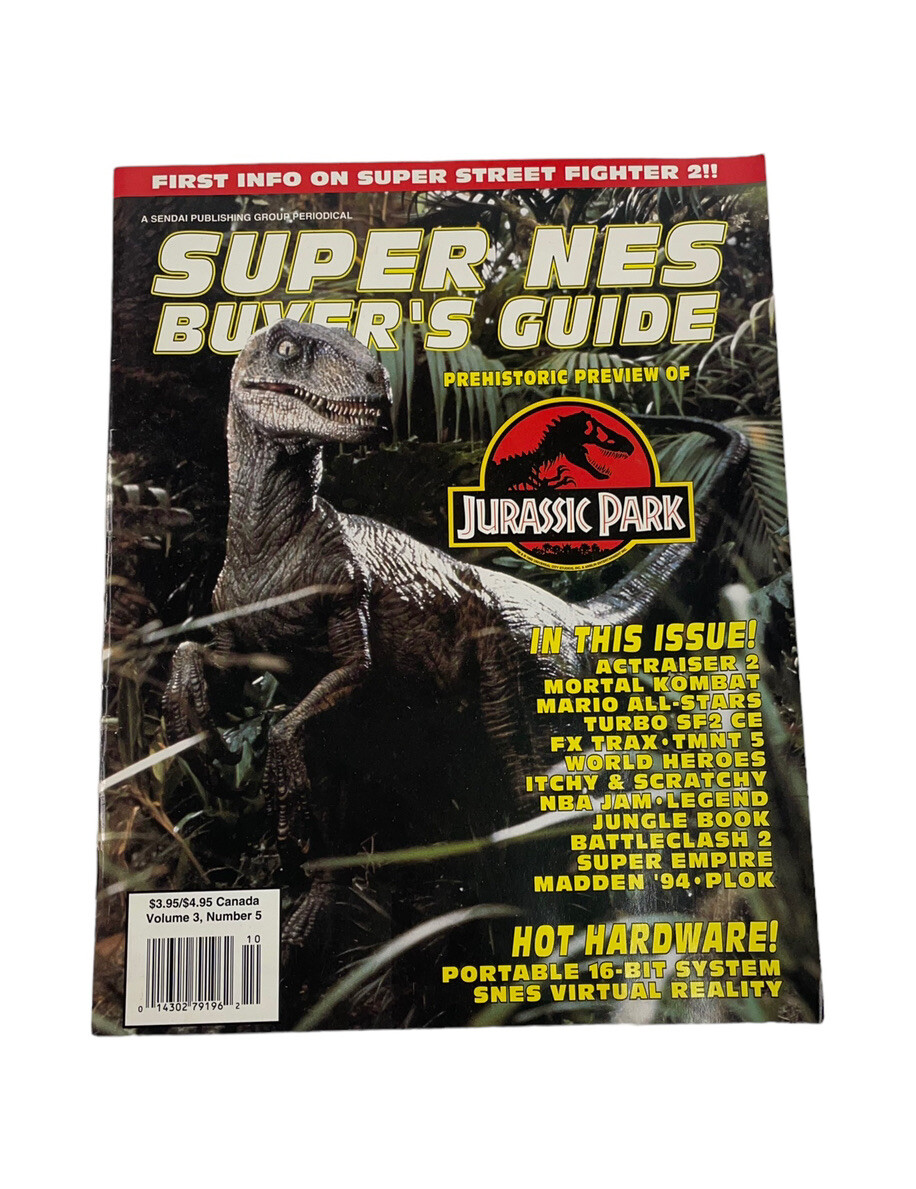 Super NES Buyer’s Guide Magazine Volume 3 Number 5 Jurassic Park/Mortal Combat