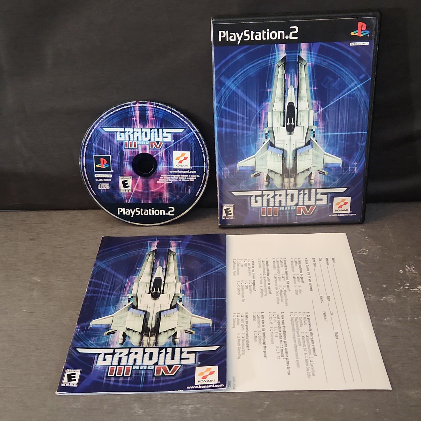 Gradius III 3 And IV 4 PlayStation 2 PS2 Game CIB