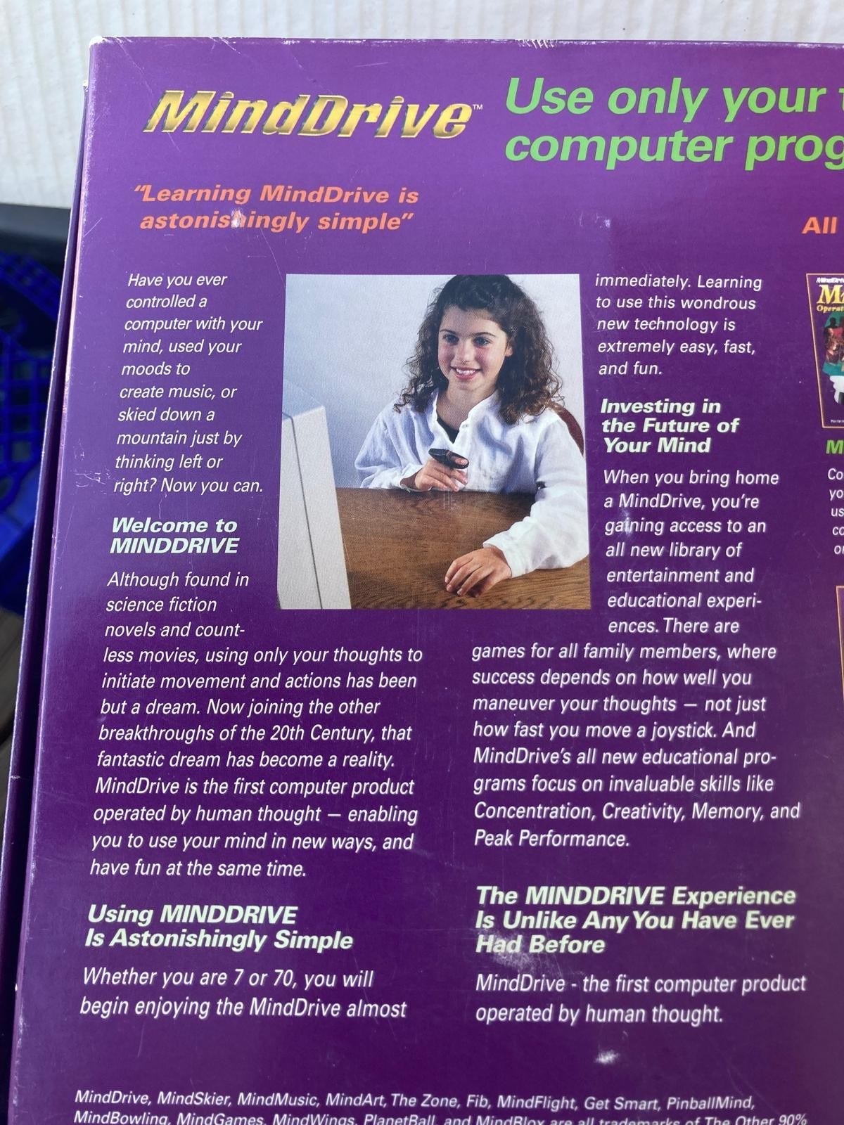 MindDrive -First computer product operated by Human thought -preowned -unit only
