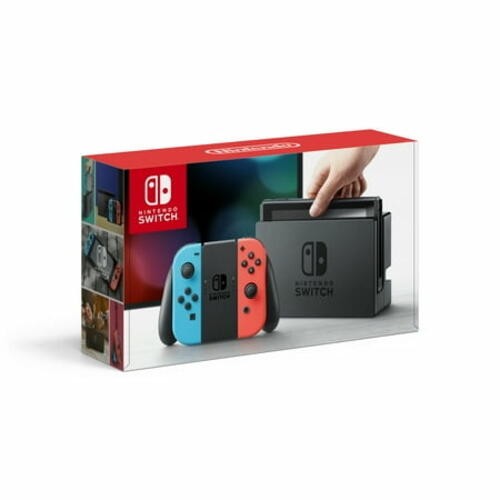 Nintendo Switch Console with Neon Blue Red Joy-Con and Pro Controller 32GB FHD