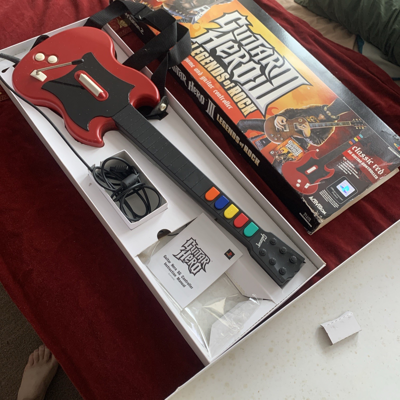 Guitar Hero RedOctane Gibson SG Wired Controller PS2 PlayStation 2 Tested Sony
