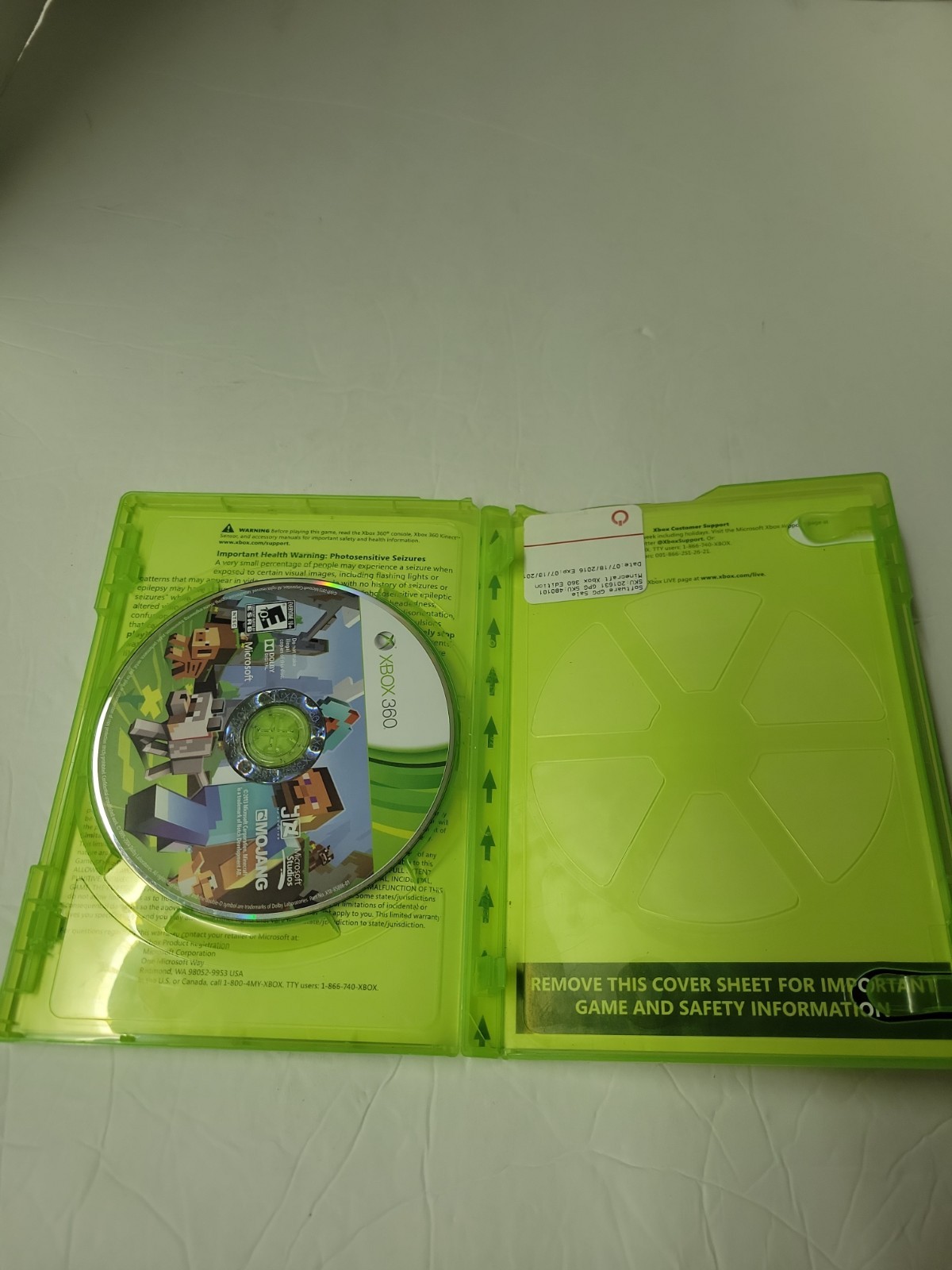 Minecraft: Xbox 360 Edition Microsoft Xbox 360, 2013 Tested & Working