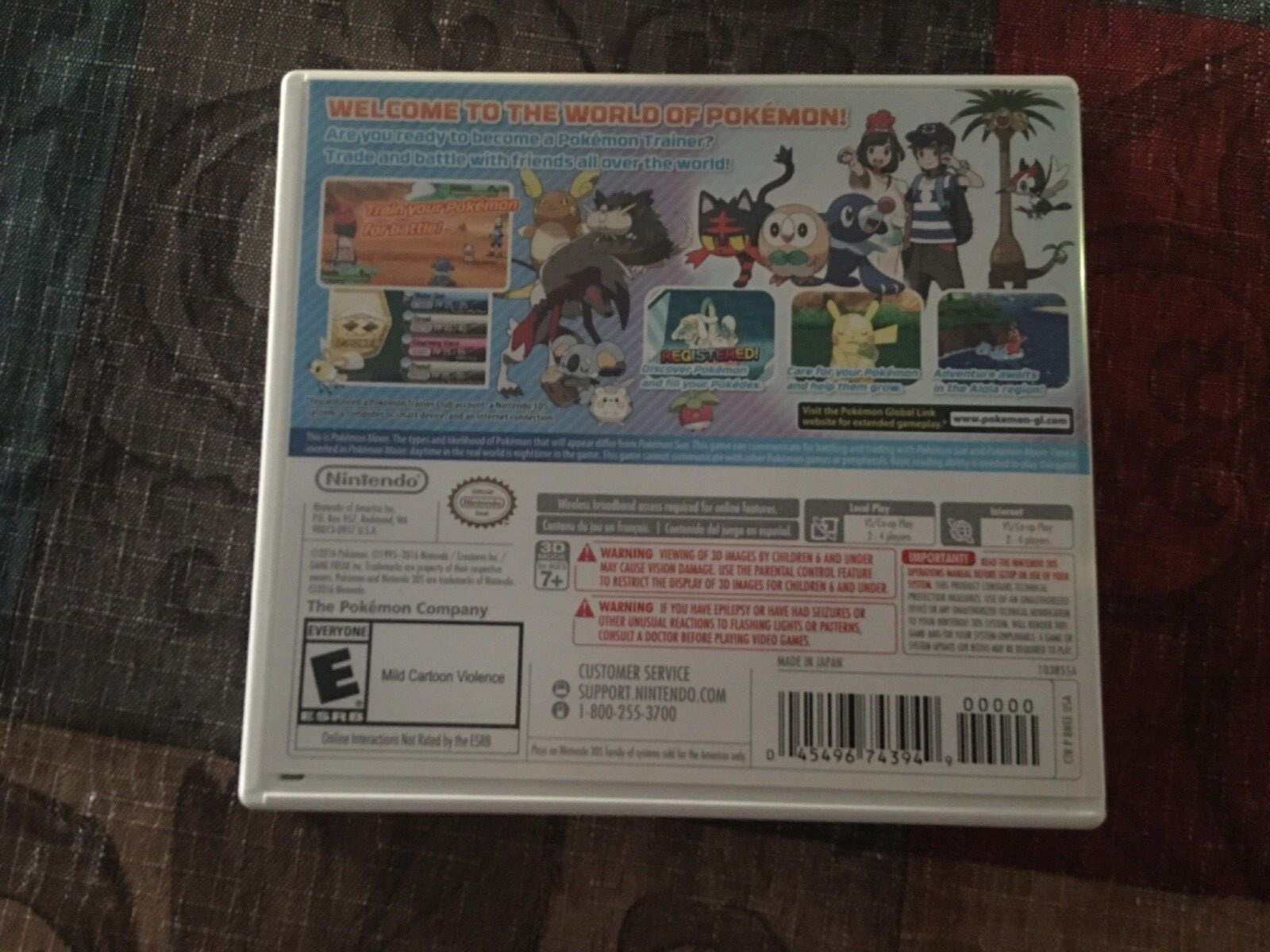 Authentic Pokémon Moon 3DS Game