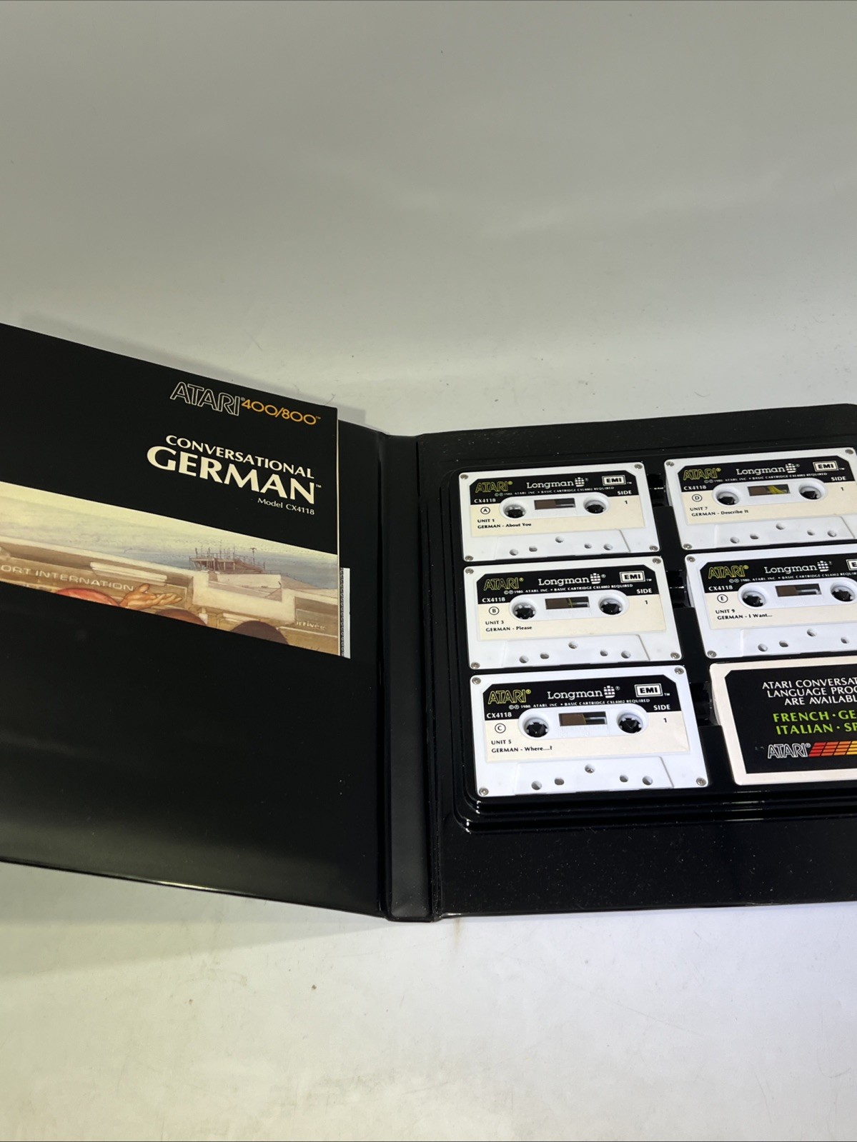Vintage Atari 400/800 Conversational Italian CX4125 Complete Longman EMI 1981