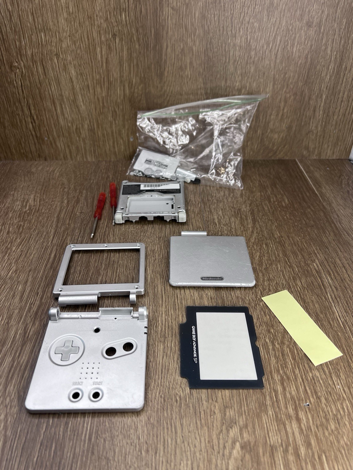Nintendo Game Boy Advance SP AGS 001 Platinum Silver GBA Console AS IS FOR PARTS