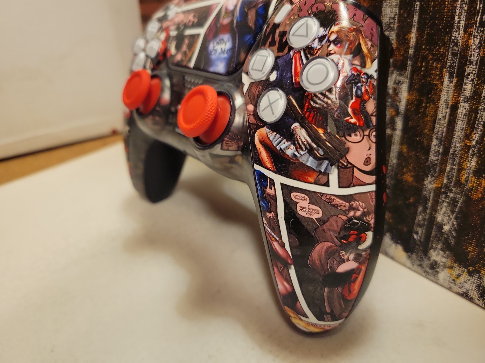 TMR Analogs Full Clicky Kit Custom Harley Quinn Hydro Dip Ps5 Controller