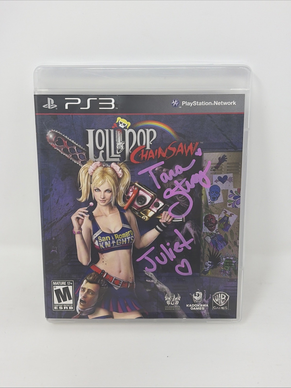 Lollipop Chainsaw (Sony PlayStation 3, 2012) CIB WB Games-Signed By Tara Strong!