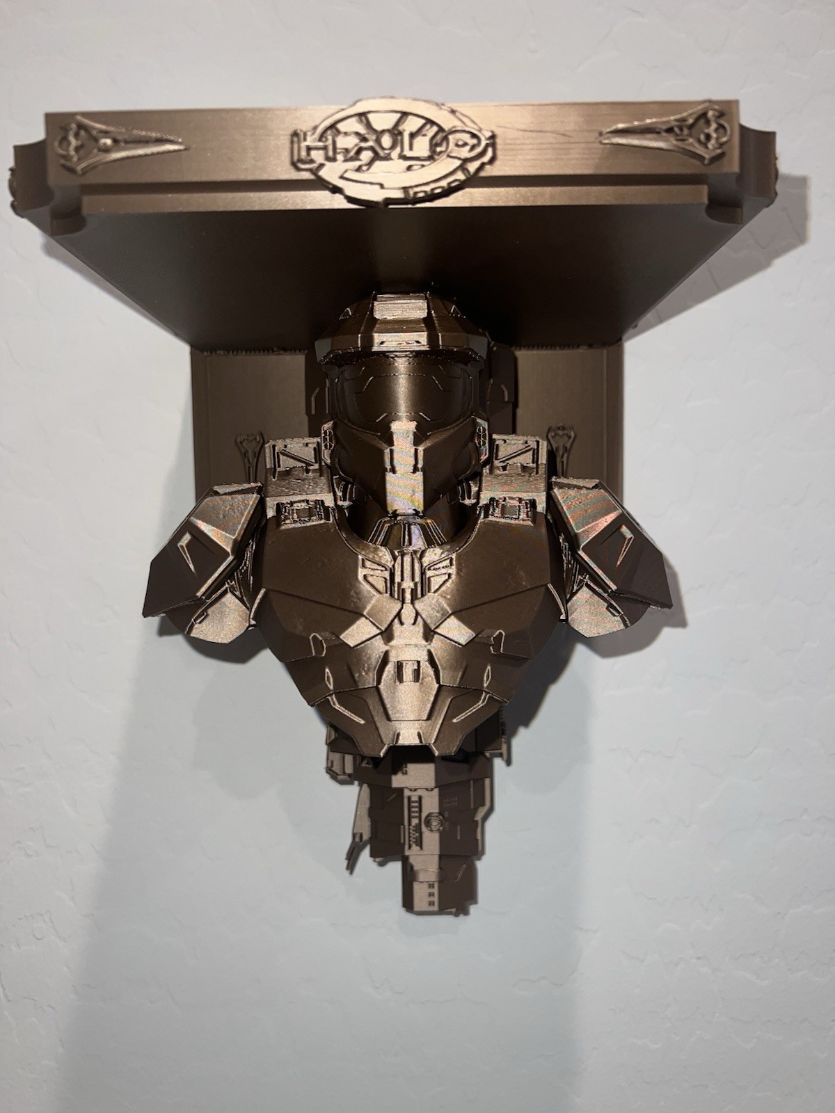 Halo Master Chief UNSC Pillar Of Autumn Like 7×7 Copper Wall Shelf Collectible