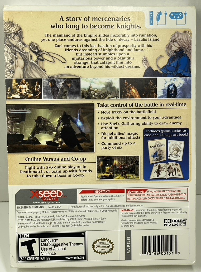 The Last Story Wii Limited Edition – Game – Manual – Art Book – Special Case