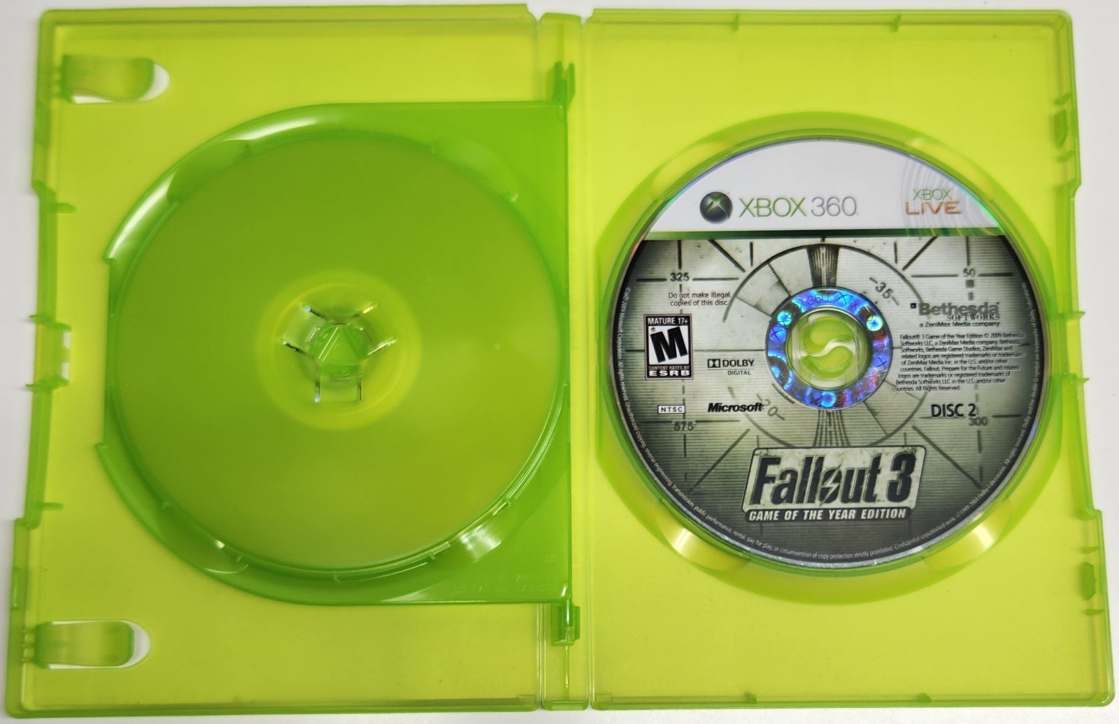 FallOut 3 (2008) & FallOut New Vegas (2012) Lot of 2 (Microsoft XBox) Tested