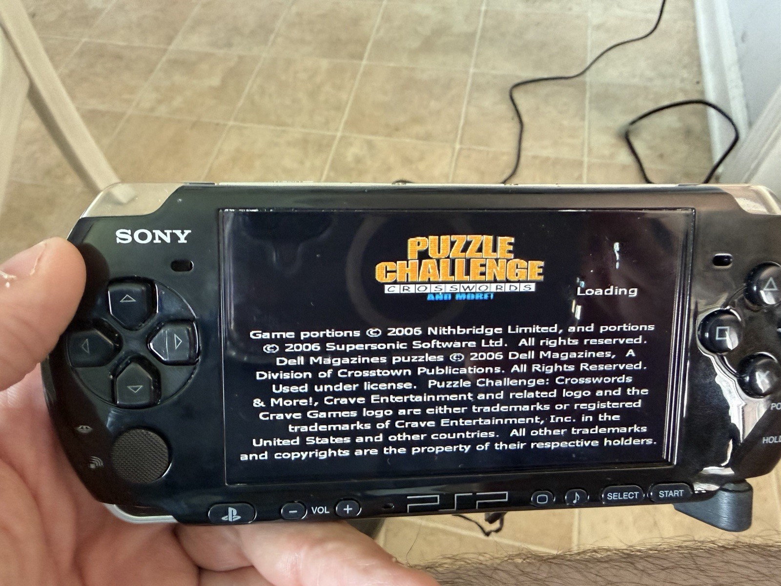 Sony PSP-3001 Handheld Console W/ Charger – NO BATTERY! TESTED with 8 Games