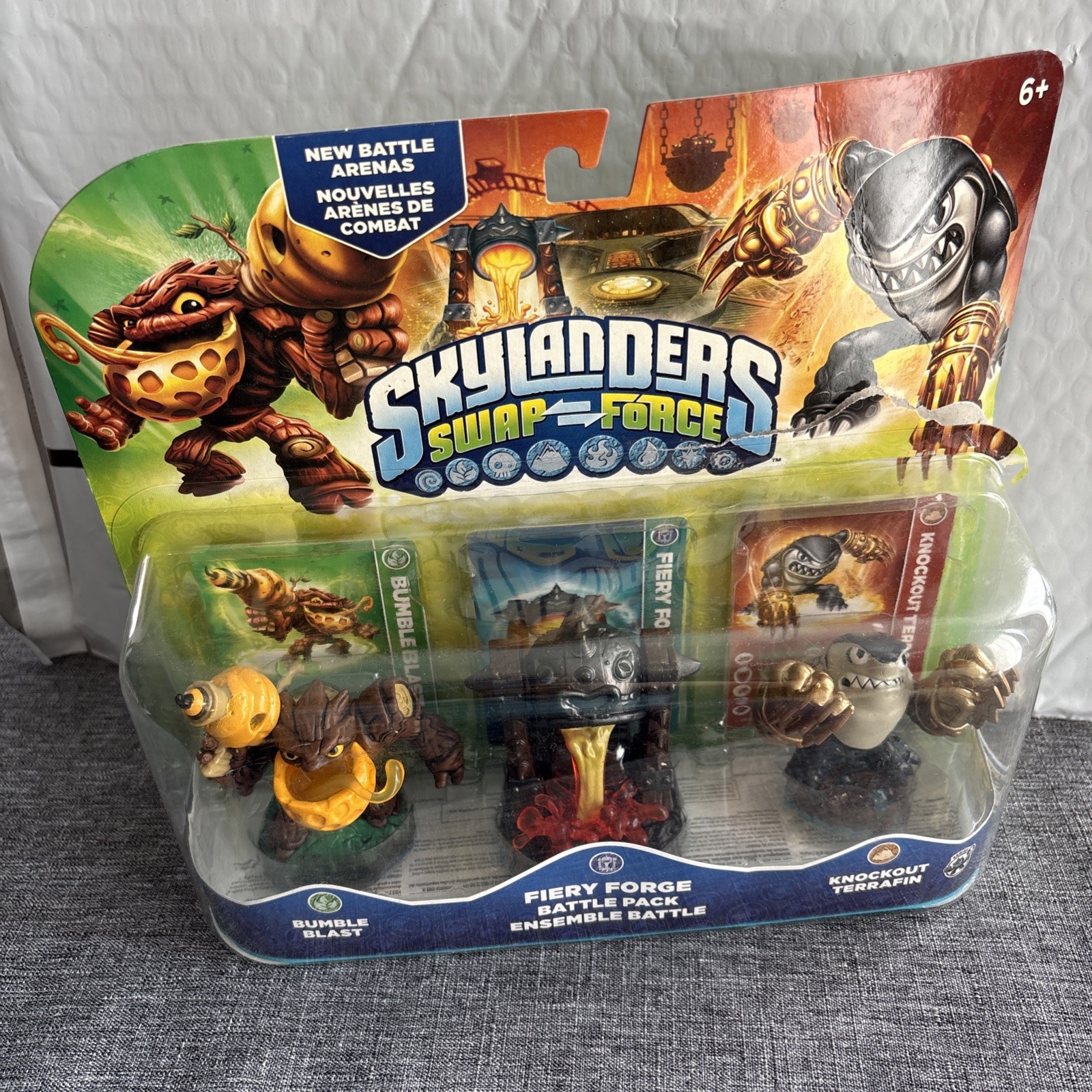 Skylanders Fiery Forge Battle Pack Bumble Blast Knockout Terrafin -Swap- Force