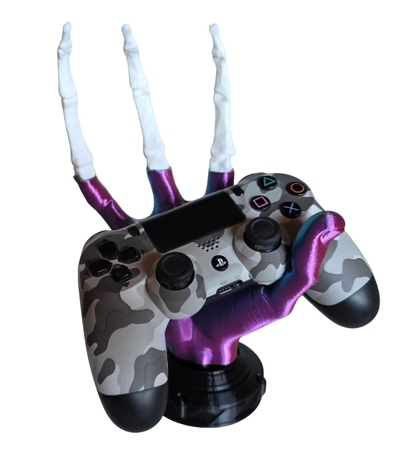 3D Printed Unique 9″ Multi Color Alien Skeleton Hand Console Controller Stand