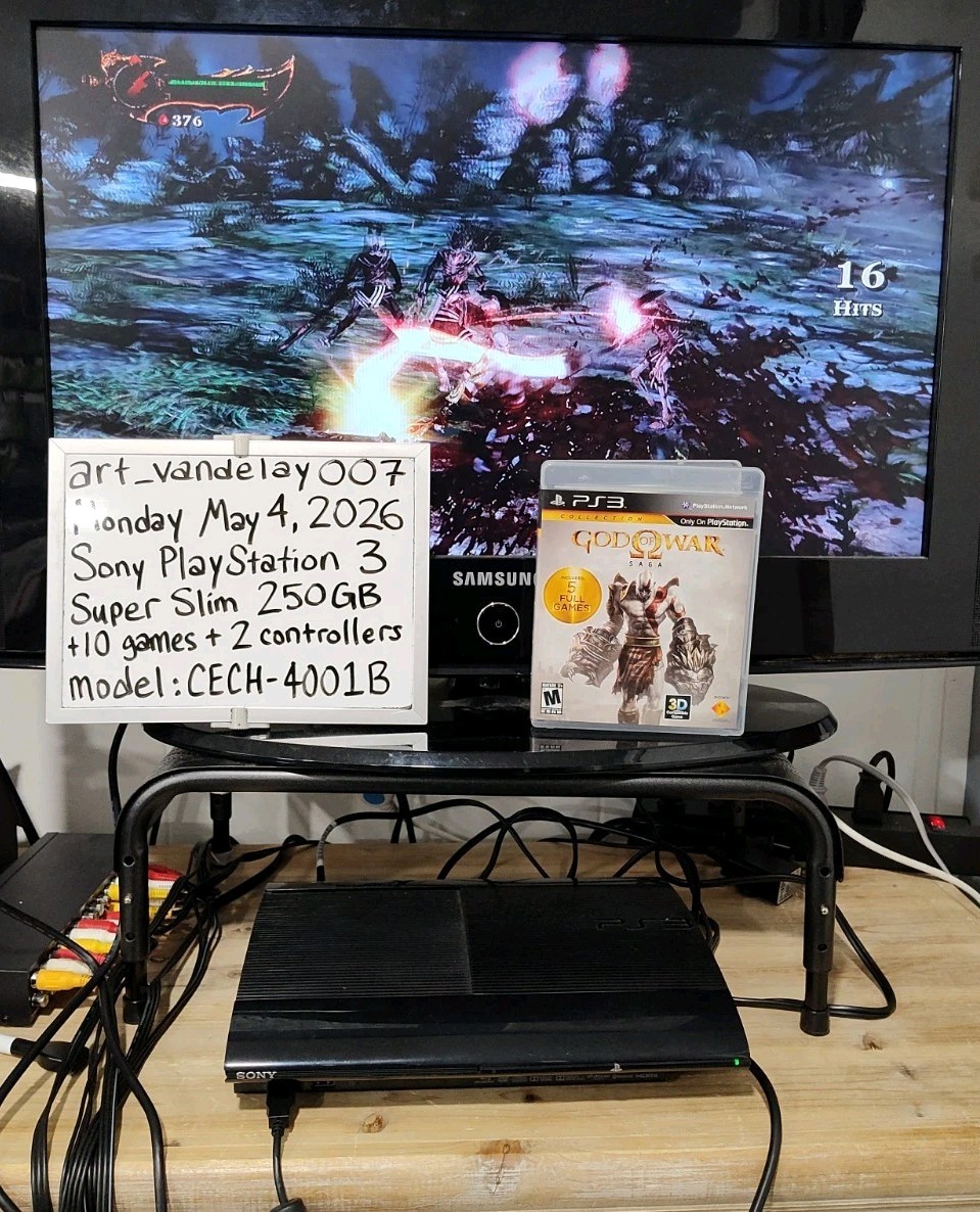 Sony Playstation 3 Super Slim 250GB Console CECH-4001B Bundle + 10 Games Tested!
