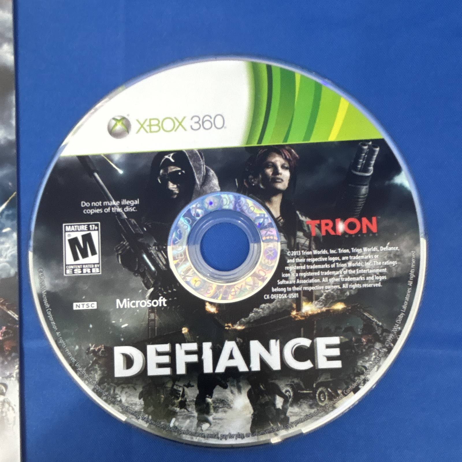 Trion Worlds Defiance Xbox 360 2013 M NTSC-U/C Shooter Manual Included