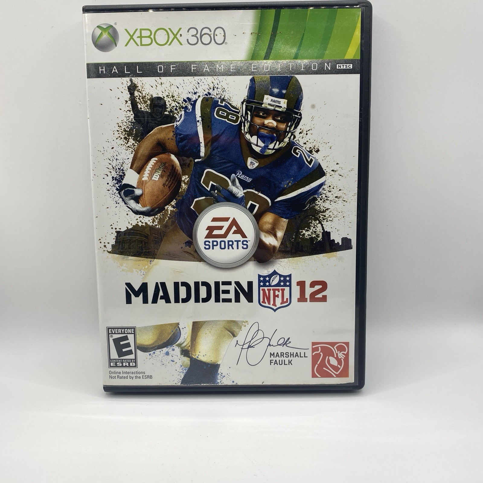 Madden NFL 12 Hall of Fame Edition W Marshall Faulk Auto Insert Xbox 360 Tested