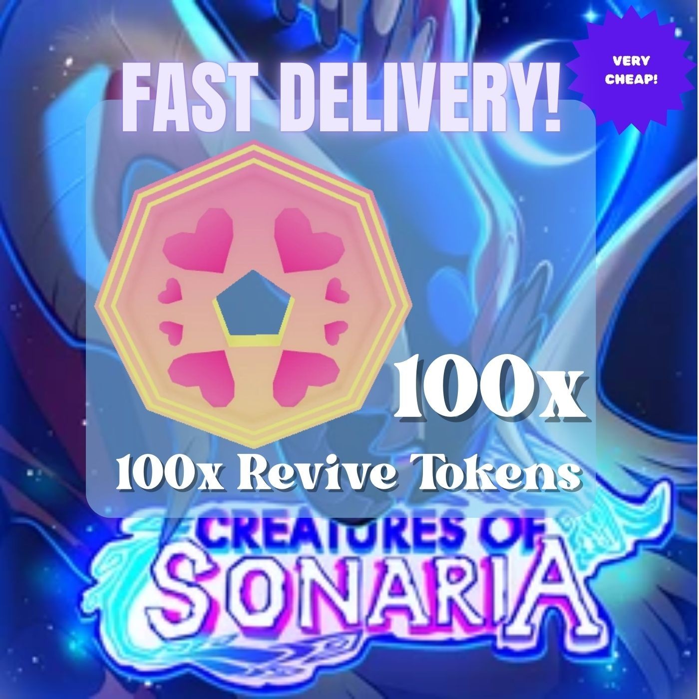 100x Revive Tokens – Creatures of Sonaria (COS) – FAST DELIVERY!