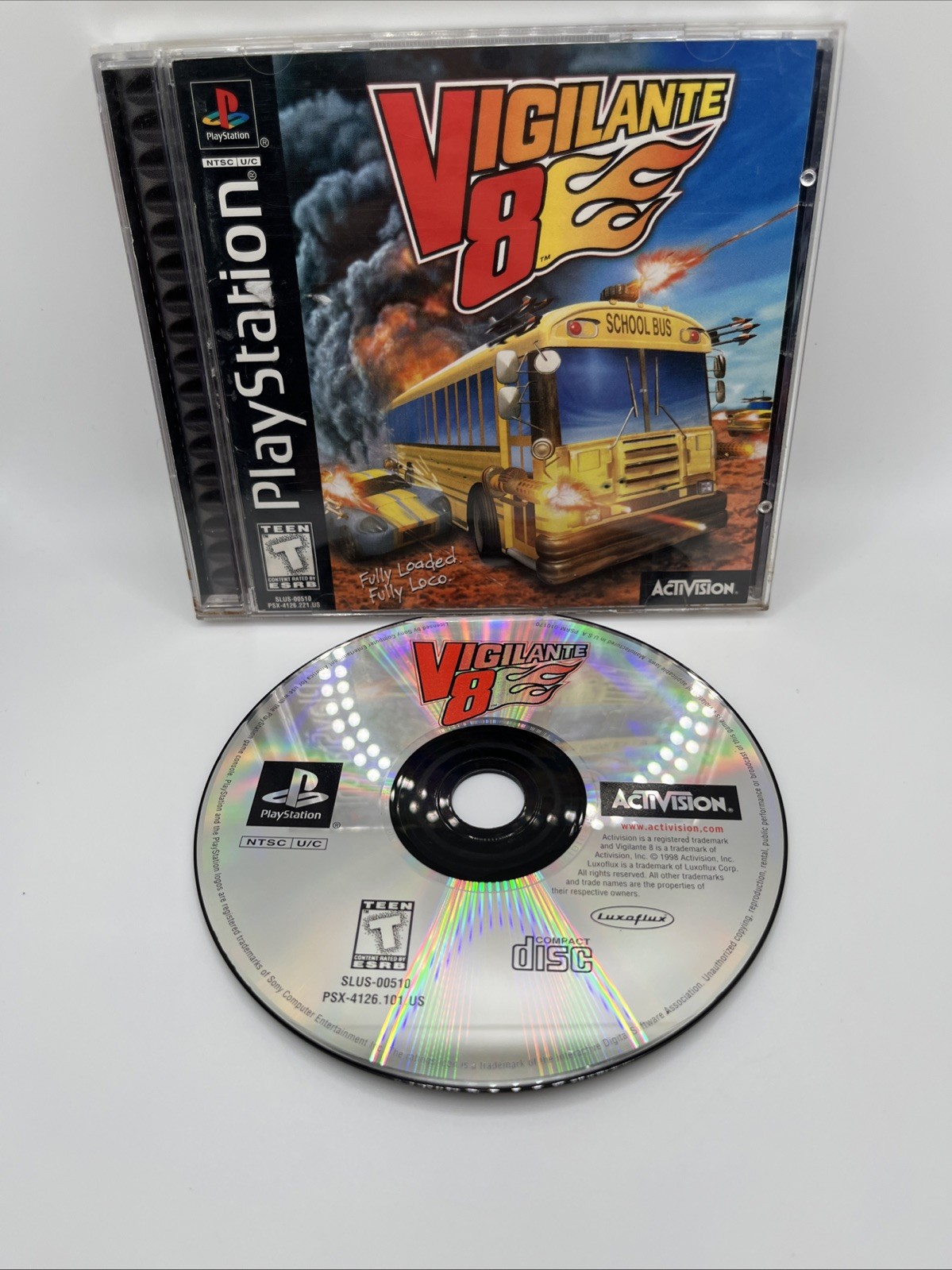 Vigilante 8 Greatest Hits (Sony PlayStation 1, 1998) Cib Tested READ DESCRIPTION