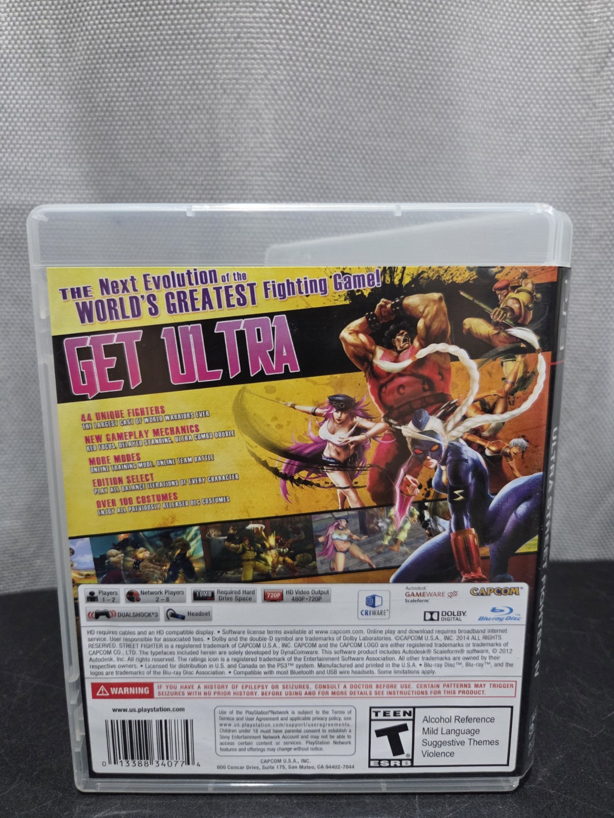 Ultra Street Fighter IV (Sony PlayStation 3, 2014) No Manual Tested Working