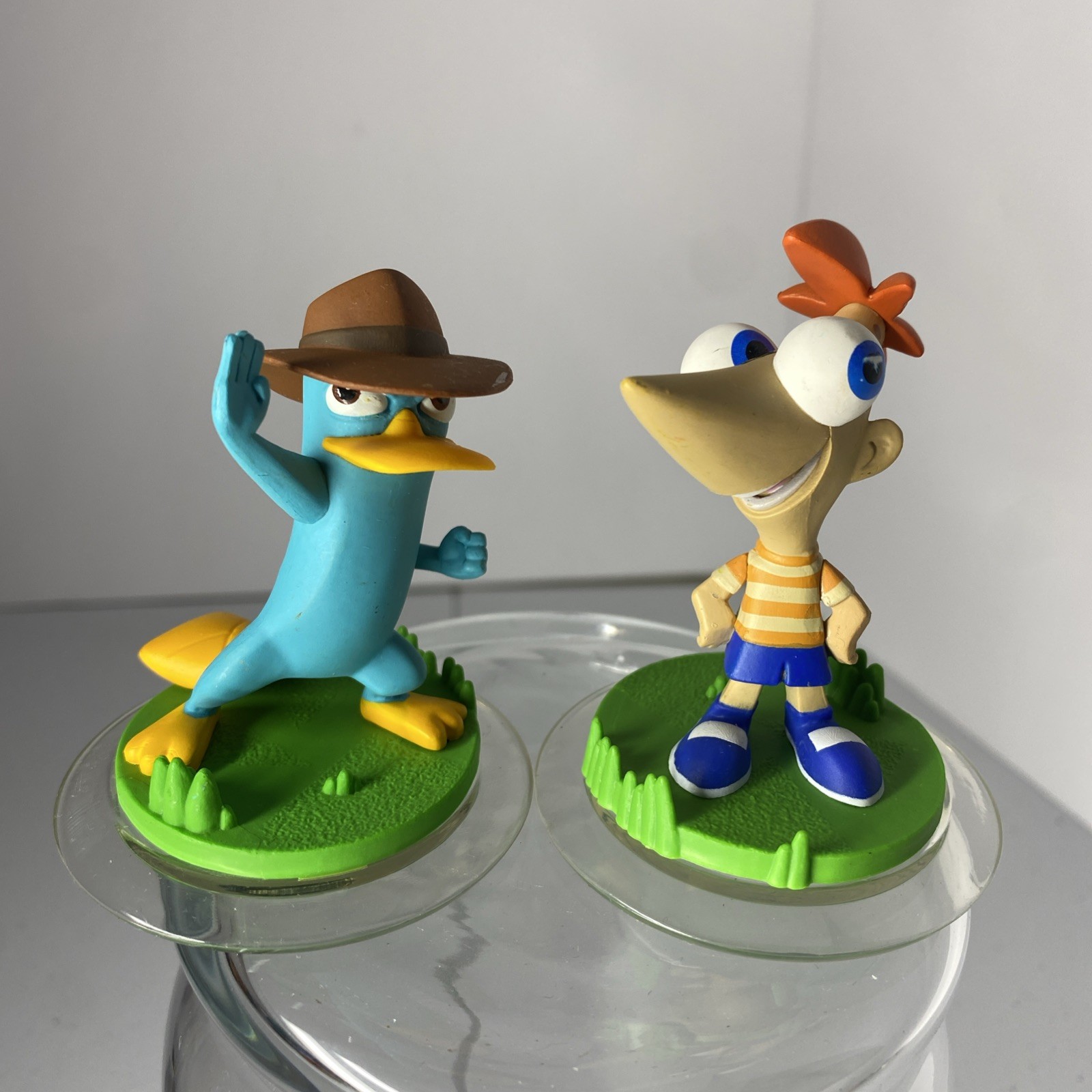 Disney Infinity Phineas & Ferb Phineas & Agent P Perry Power Disc Figure Lot 1.0