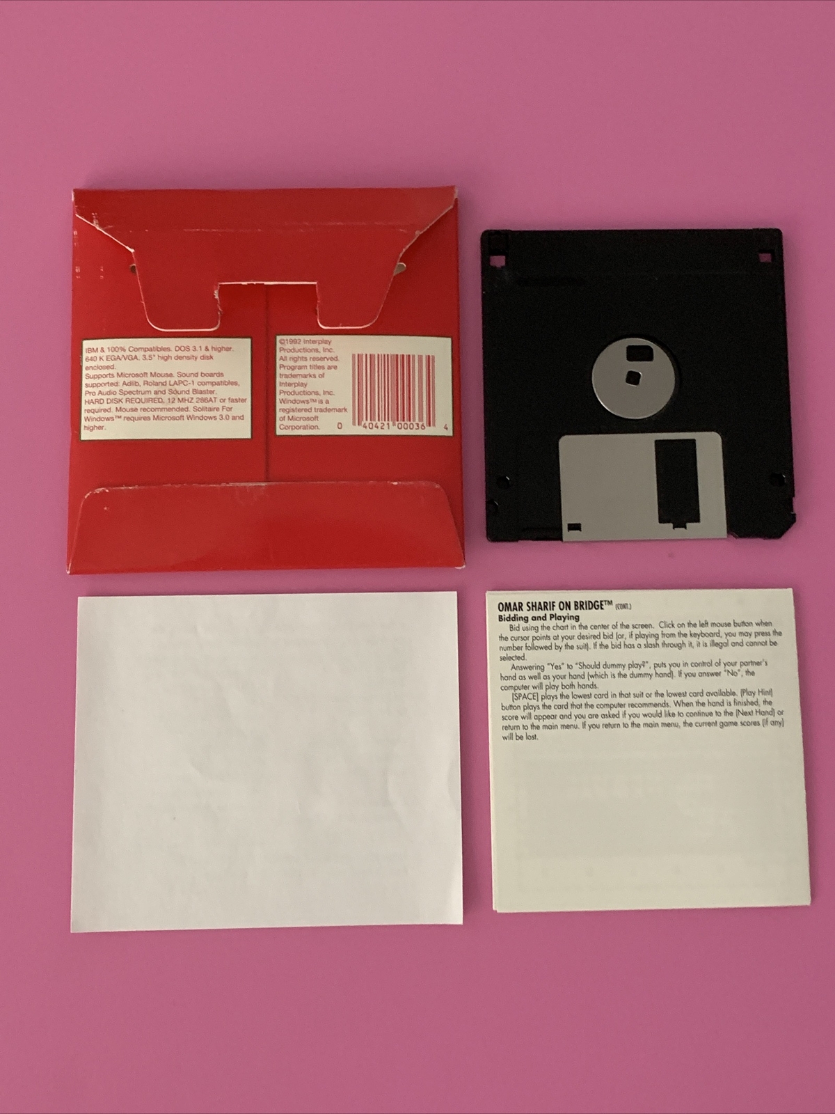 4 Game PC Interplay Productions Sampler w/Box & Inserts Castles II & More RARE!