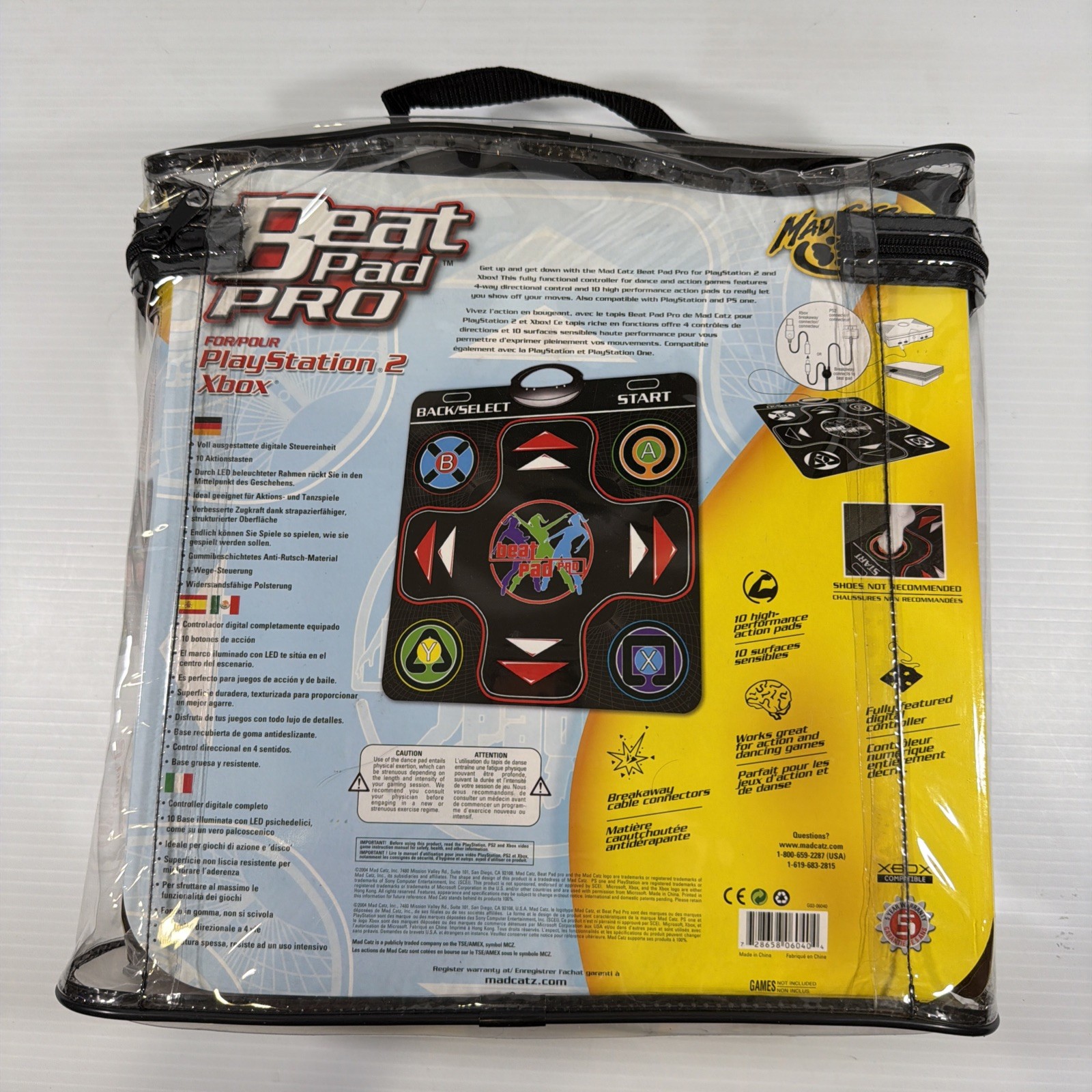 Mad Catz Beat Pad Pro Dance Mat PS2 Xbox Universal Controller Dance Game Pad