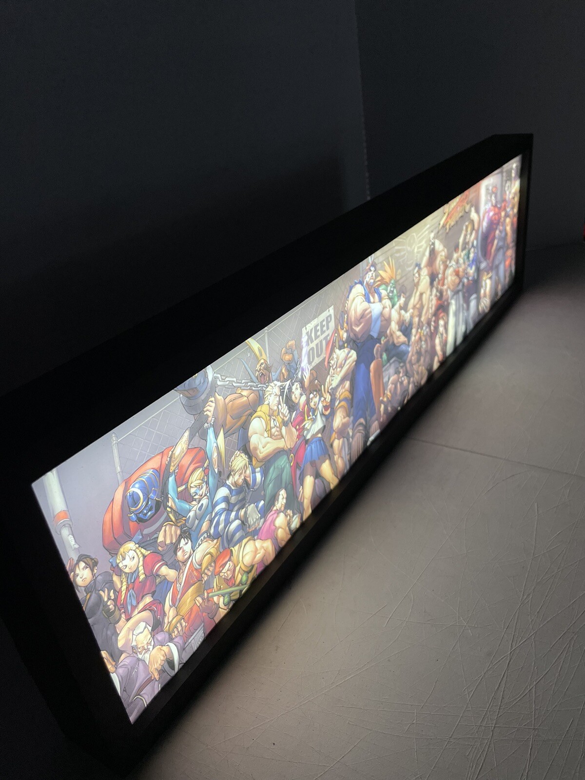 Street Fighter Backlit Sign 7.75×28.5” Wall Light Promo Replica Display Marquee