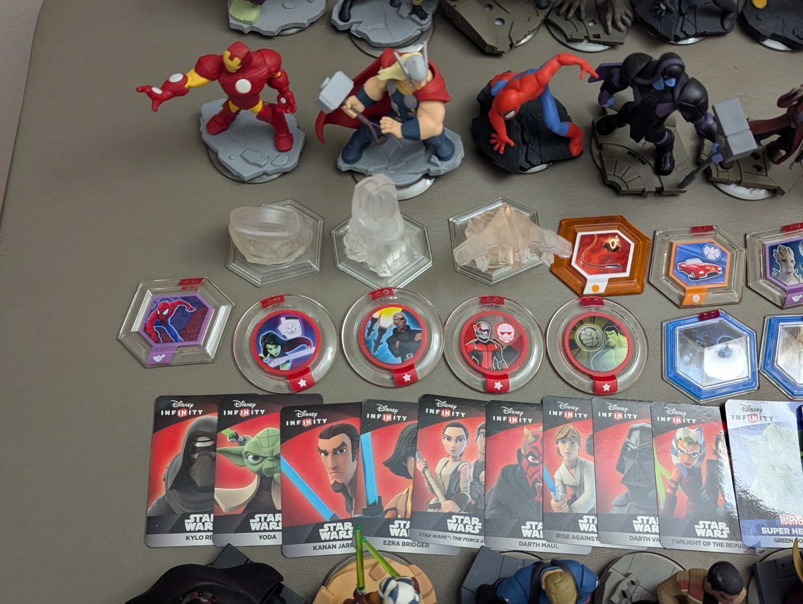Huge Disney Infinity 2.0 & 3.0 Lot PS4 Game, Portal, 38 Figures, 14 Discs, Cards
